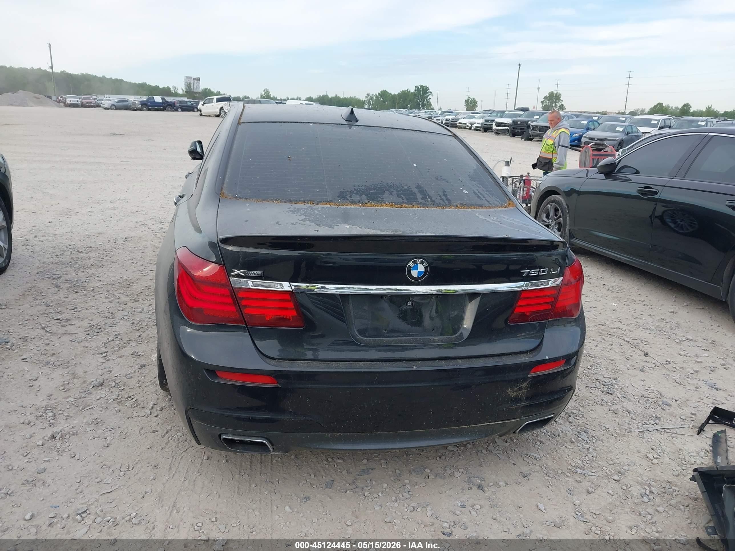 2015 Bmw 750li Xdrive Black vin: WBAYF8C55FD654031