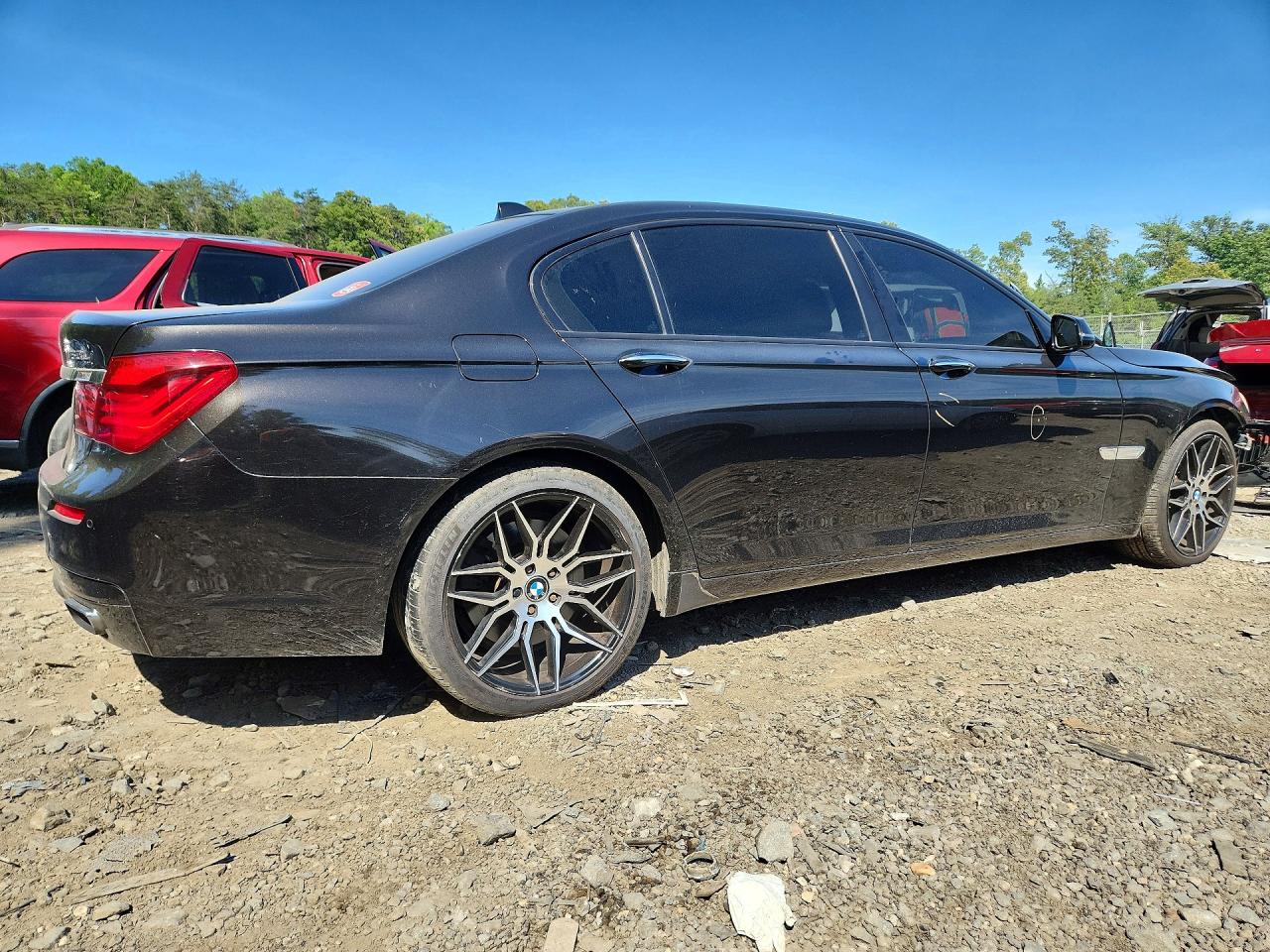 2015 Bmw 750 Lxi Black vin: WBAYF8C55FD654367