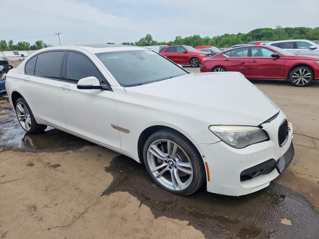 2014 Bmw 750 Lxi White vin: WBAYF8C56ED141806