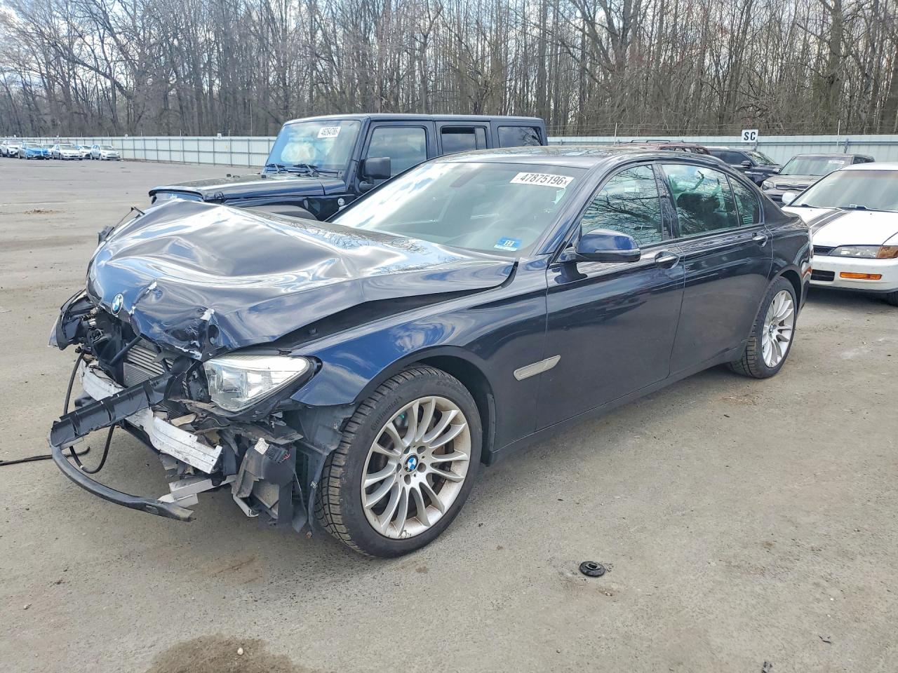 2014 Bmw 750 Lxi Black vin: WBAYF8C56ED653047