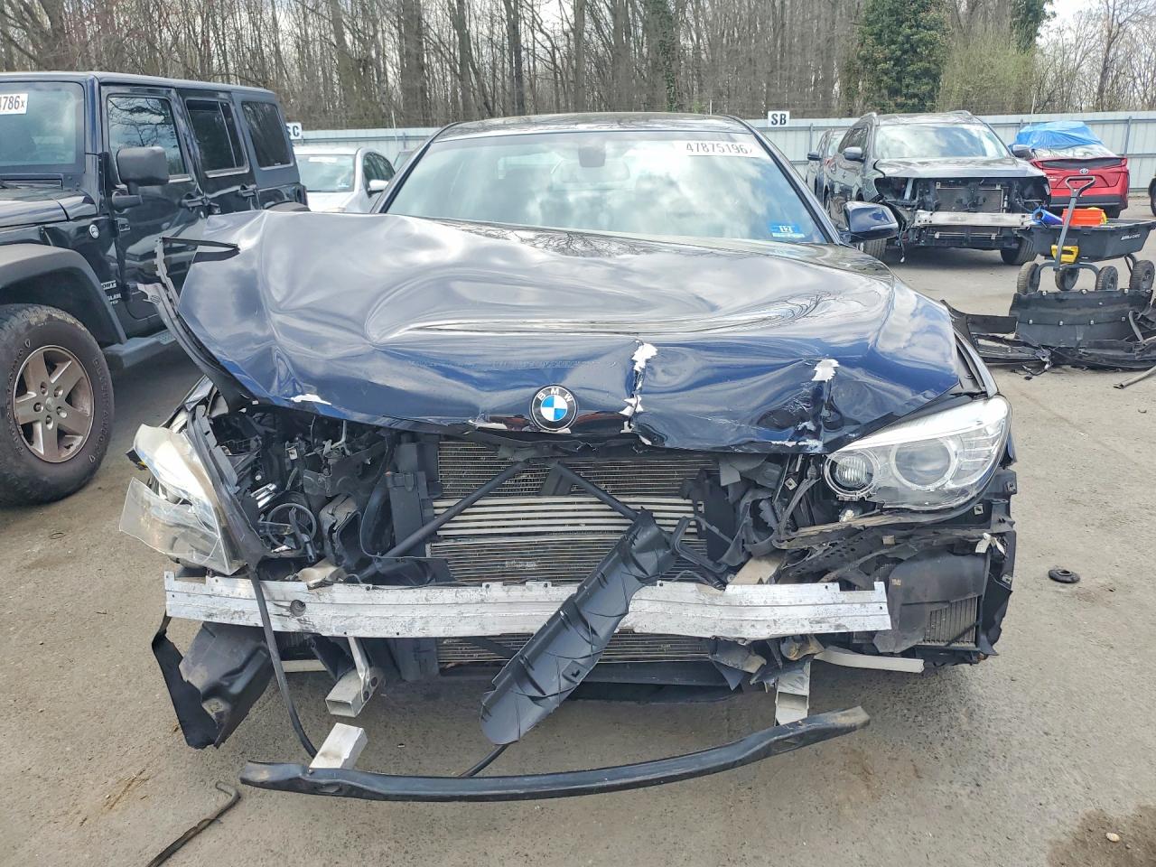 2014 Bmw 750 Lxi Black vin: WBAYF8C56ED653047