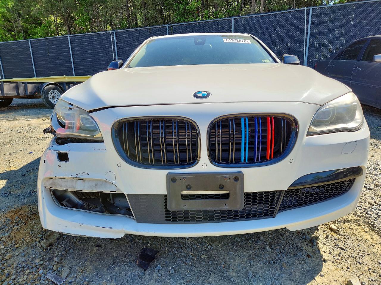 2015 Bmw 750 Lxi White vin: WBAYF8C56FD654300