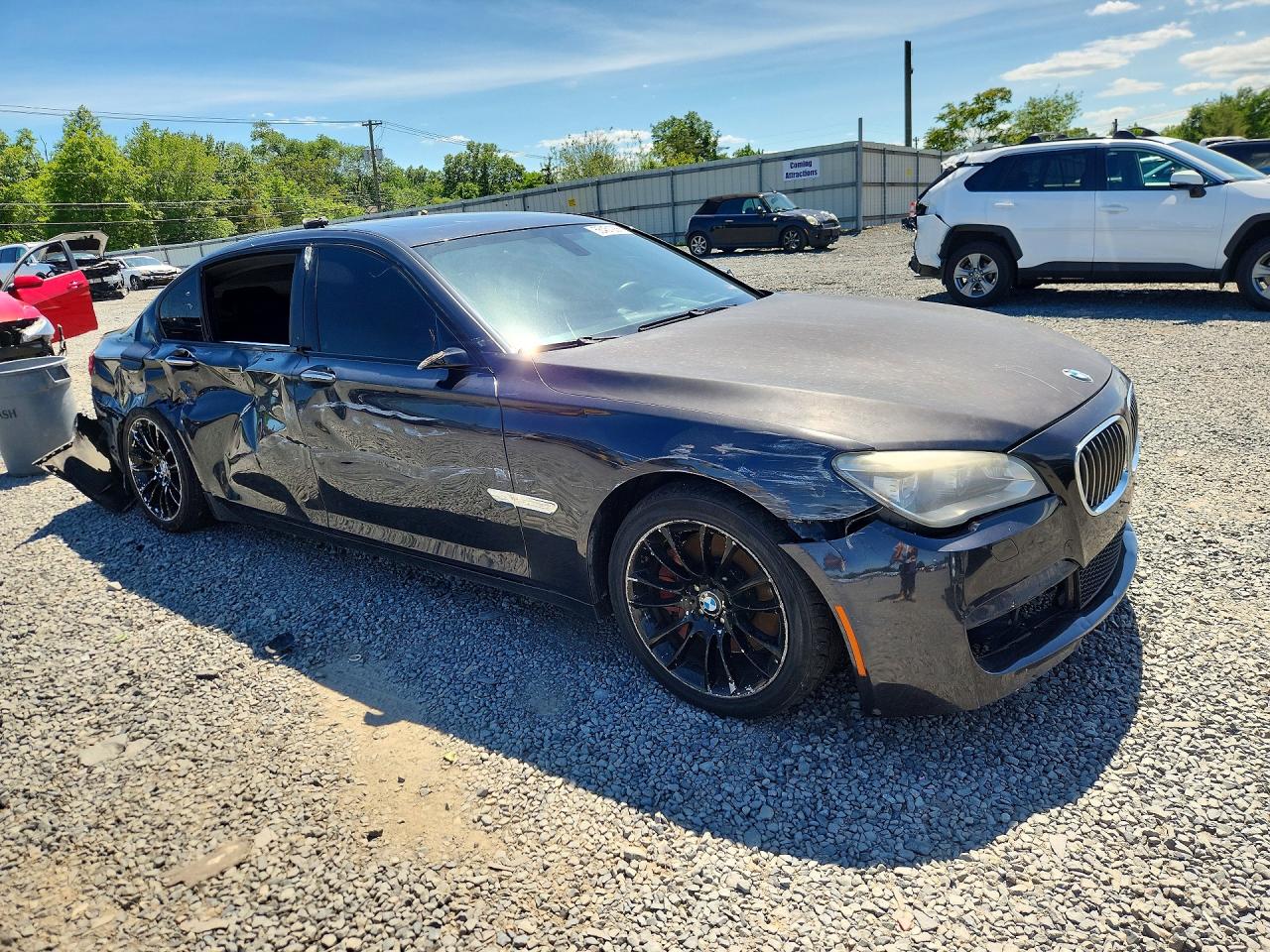 2013 Bmw 750 Lxi Black vin: WBAYF8C57DDE59077
