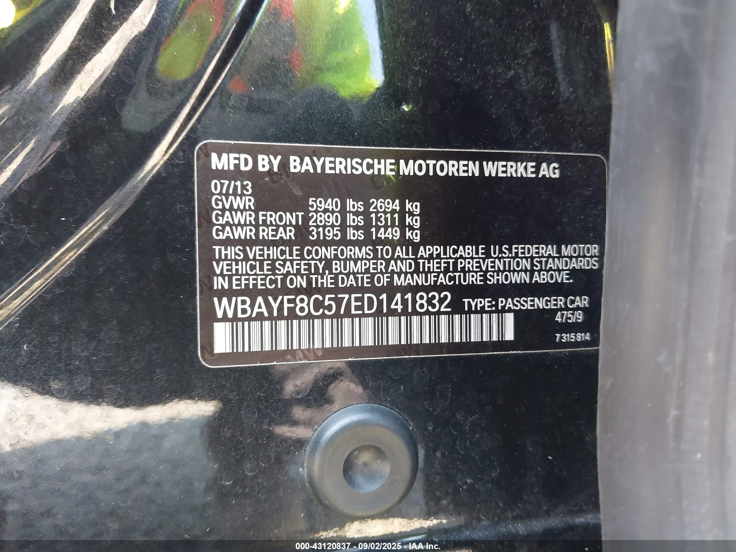 2014 Bmw Alpina B7 Xdrive Black vin: WBAYF8C57ED141832