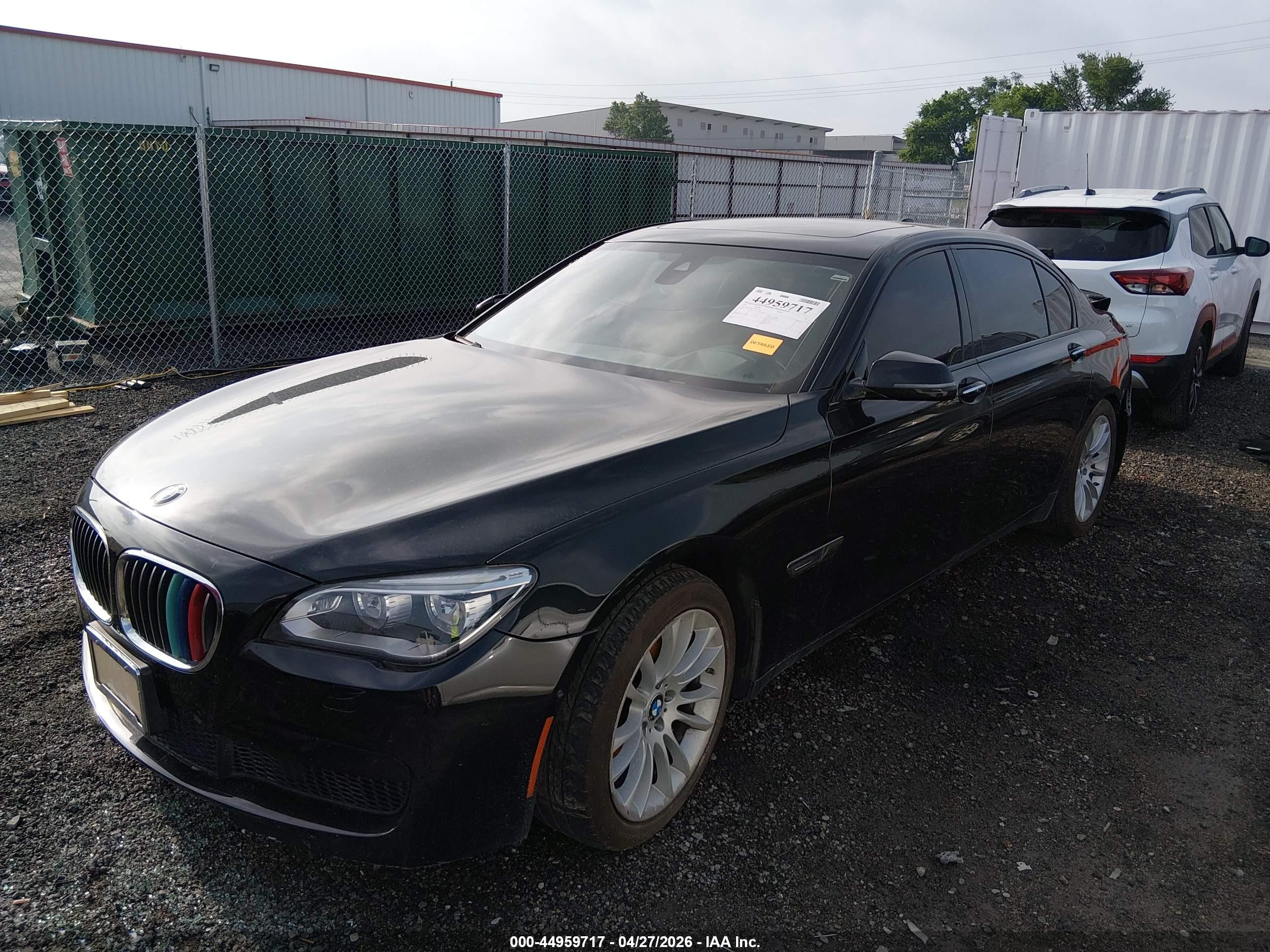 2015 Bmw 750li Xdrive Black vin: WBAYF8C57FD654550