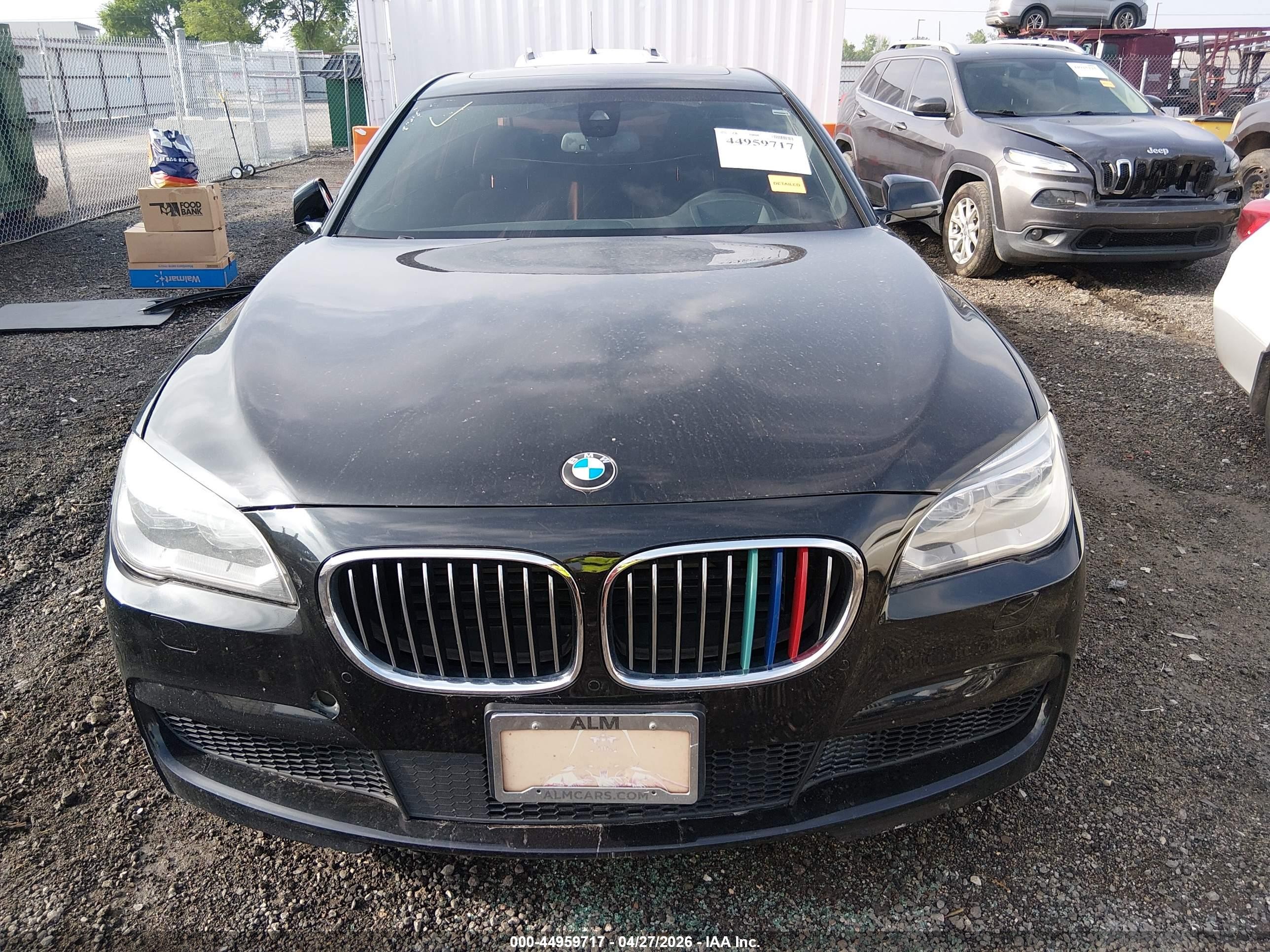 2015 Bmw 750li Xdrive Black vin: WBAYF8C57FD654550