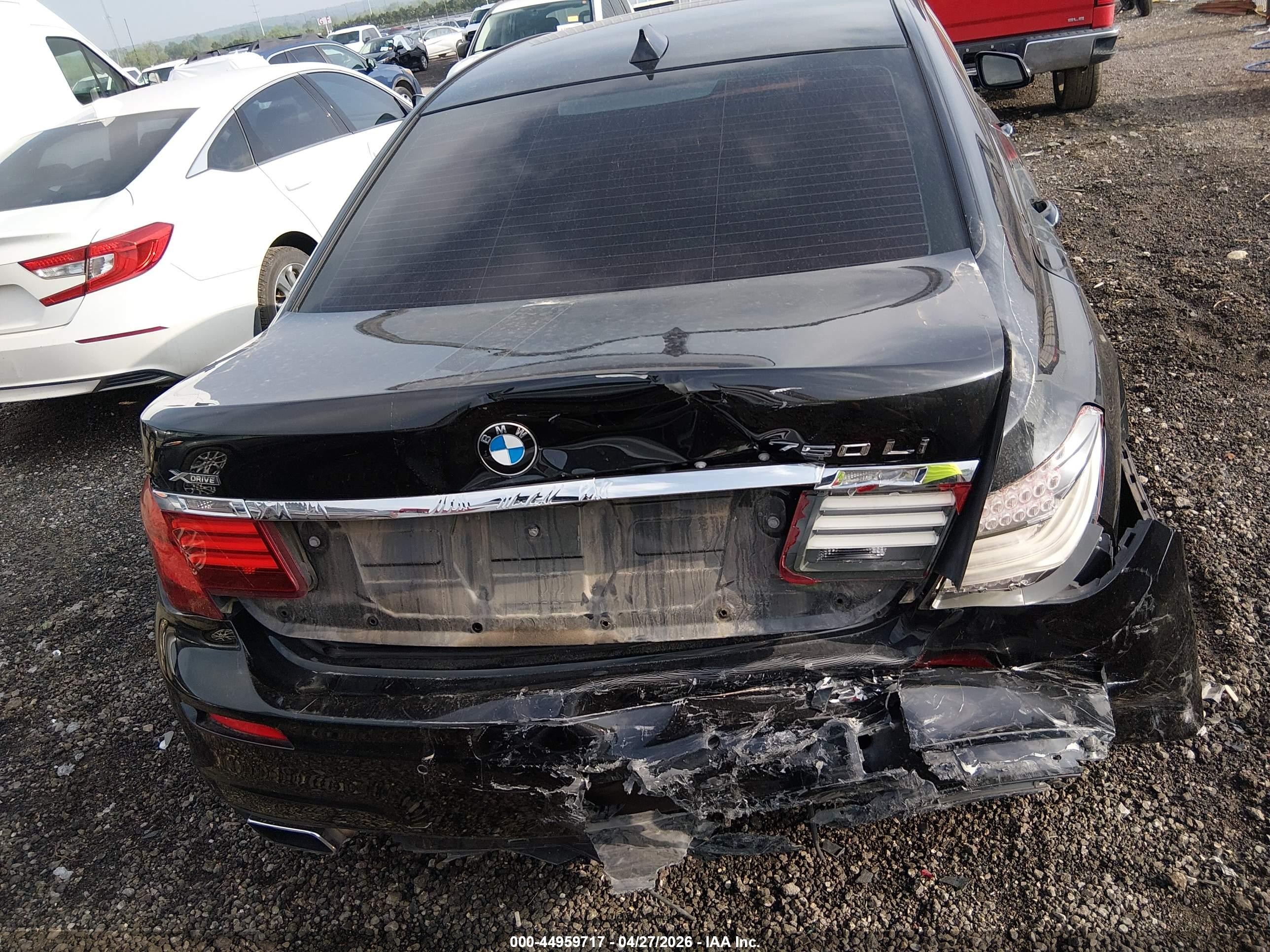2015 Bmw 750li Xdrive Black vin: WBAYF8C57FD654550