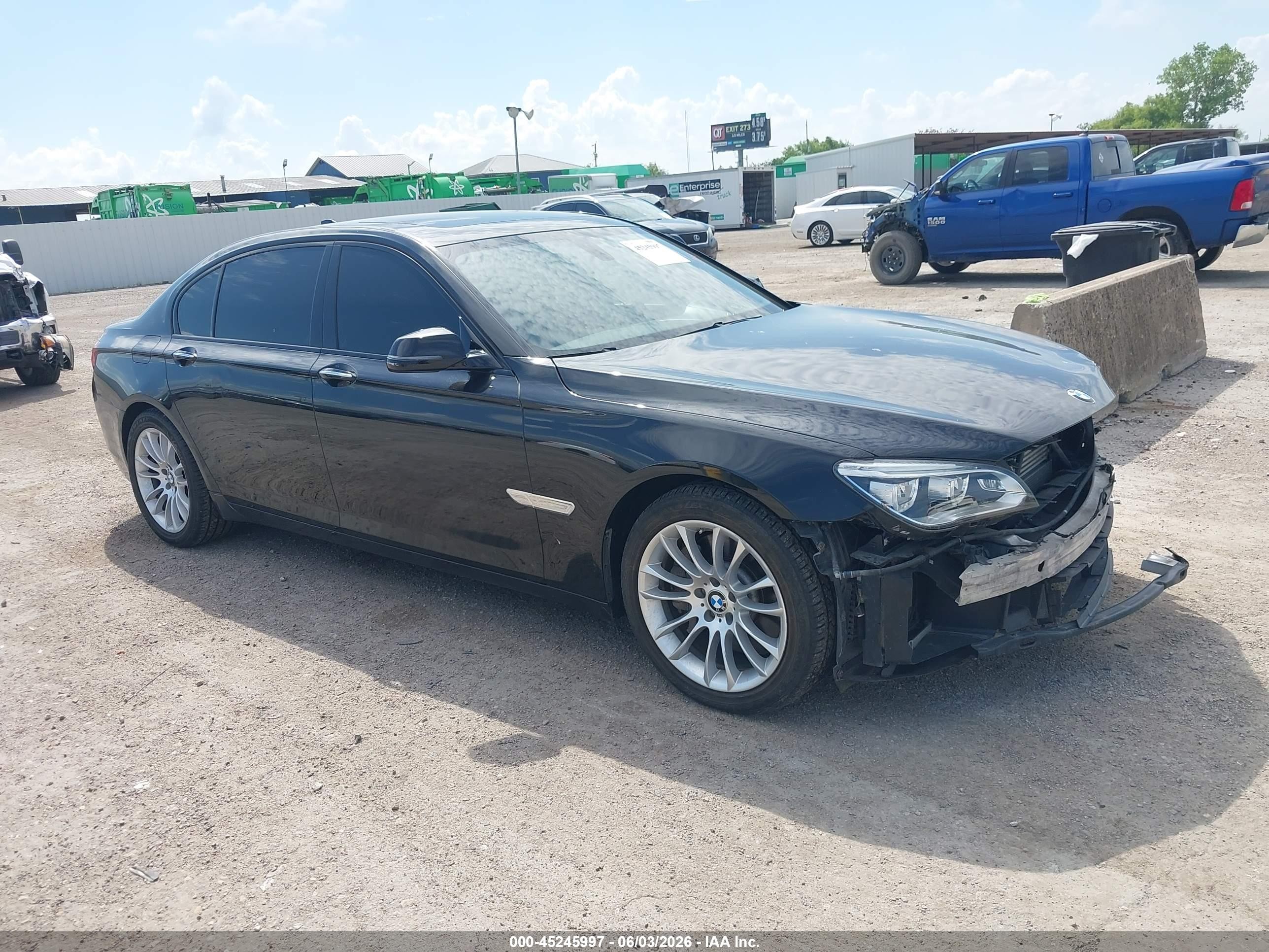 2013 Bmw 750li Xdrive Black vin: WBAYF8C58DD139957