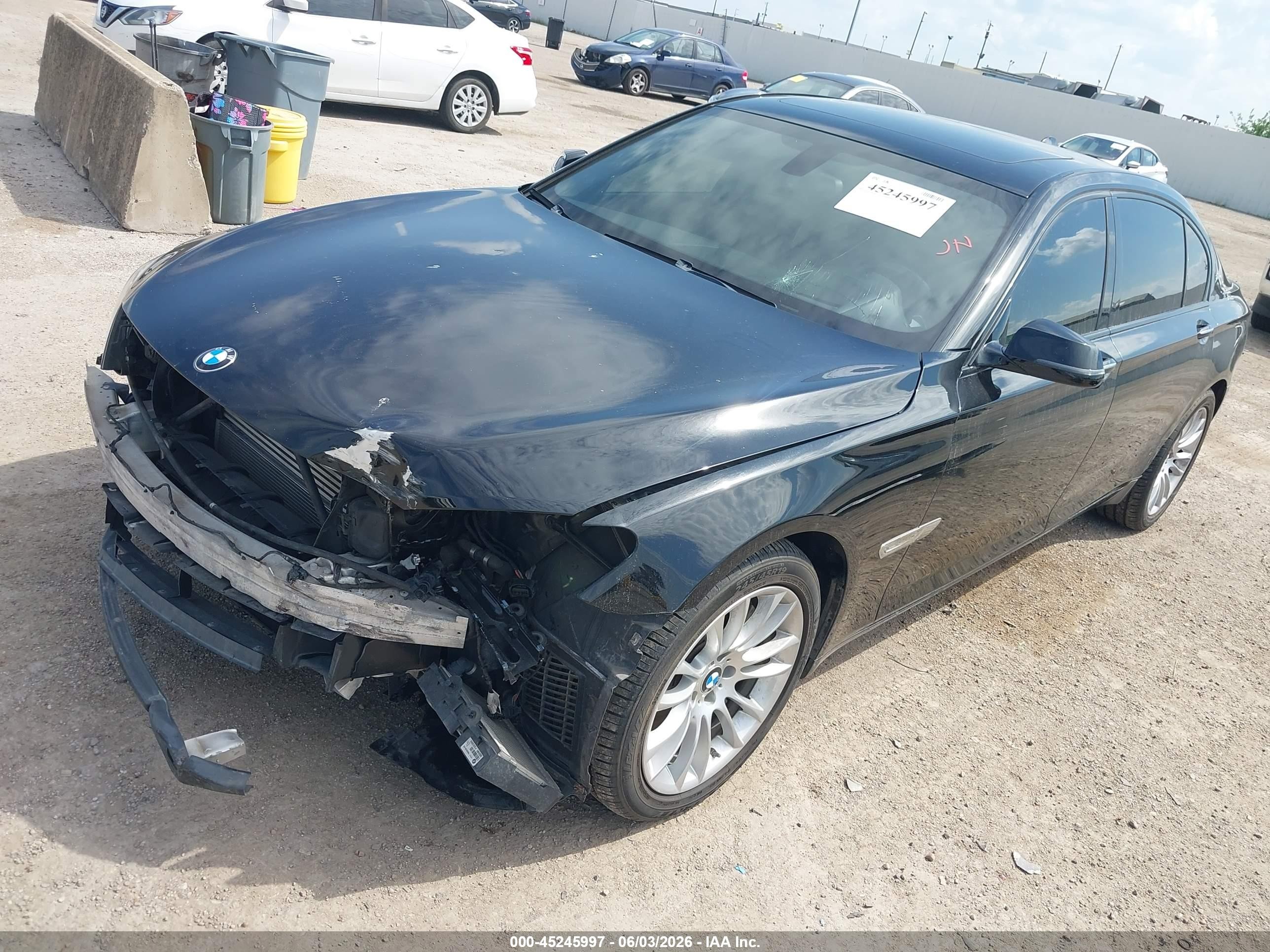 2013 Bmw 750li Xdrive Black vin: WBAYF8C58DD139957