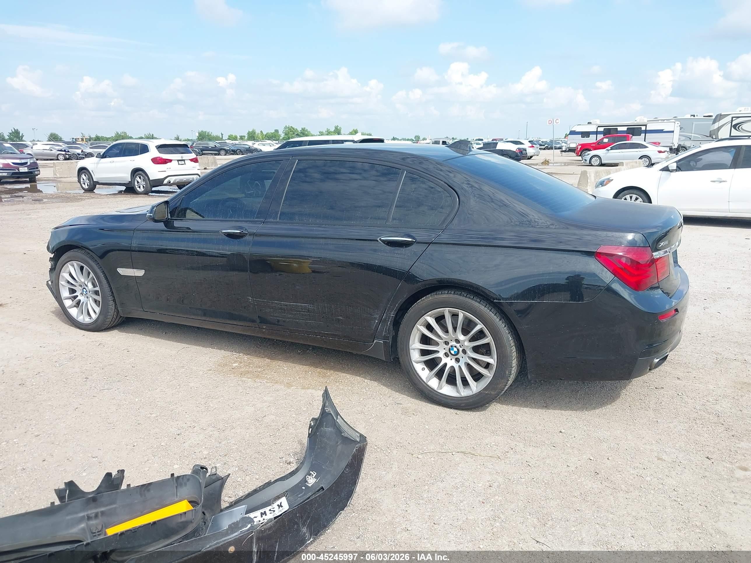 2013 Bmw 750li Xdrive Black vin: WBAYF8C58DD139957
