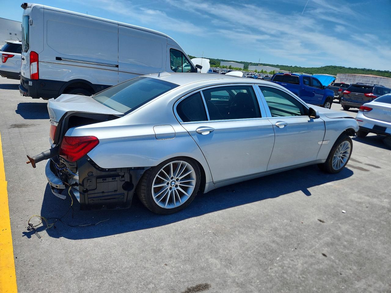 2013 Bmw 750 Lxi Silver vin: WBAYF8C58DD141062