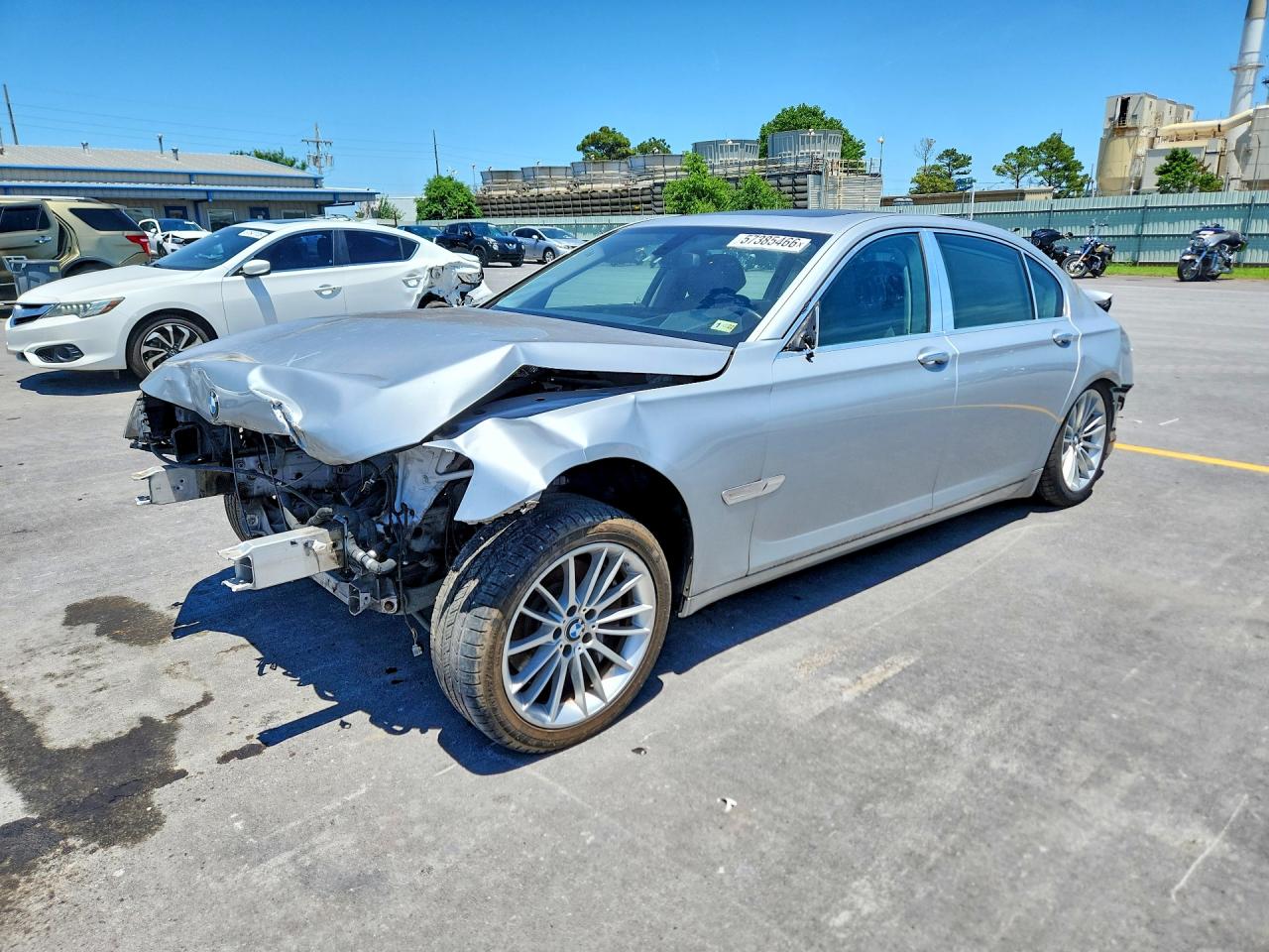 2013 Bmw 750 Lxi Silver vin: WBAYF8C58DD141062