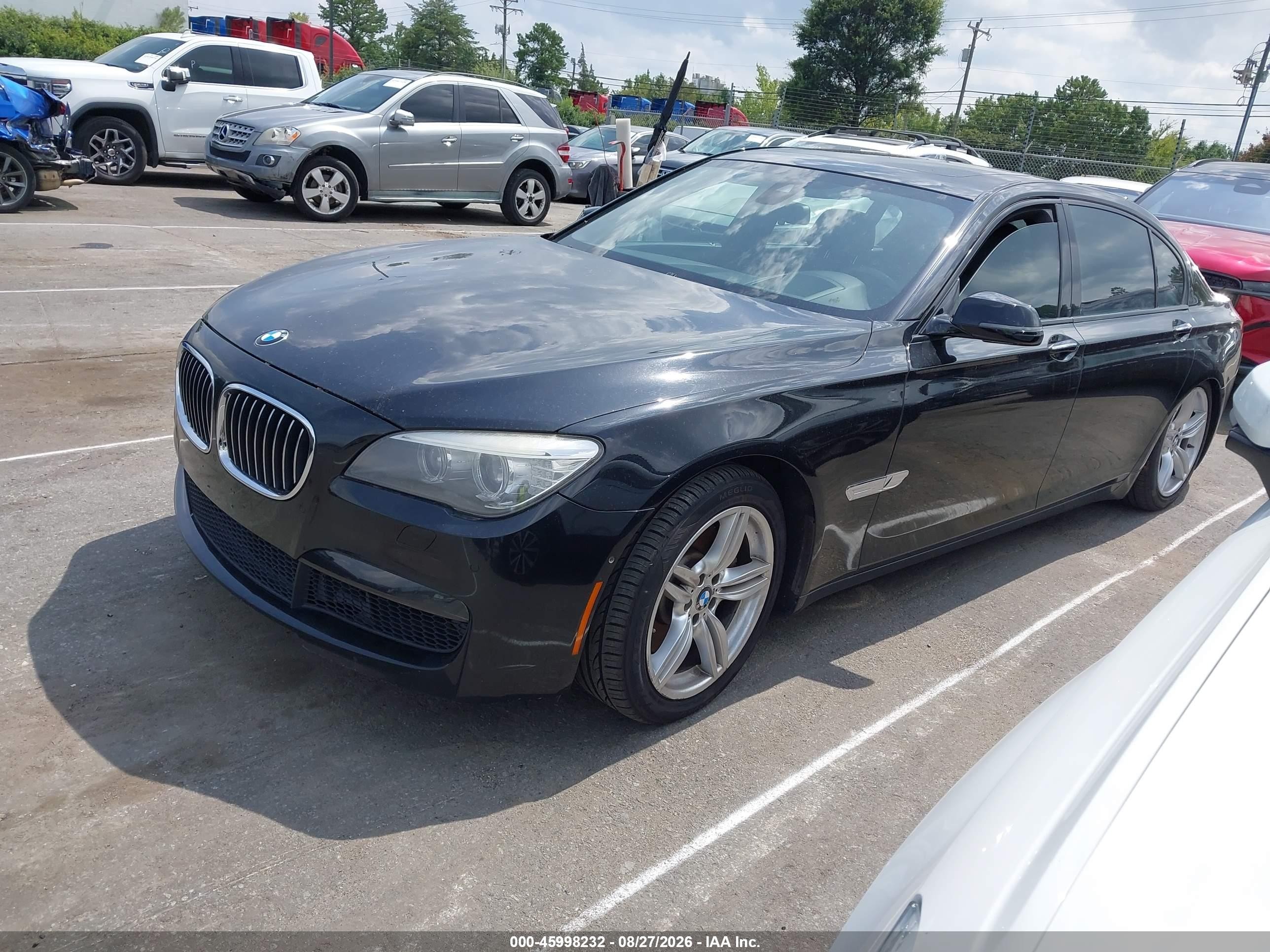 2013 Bmw 750li Xdrive Black vin: WBAYF8C58DDE59024