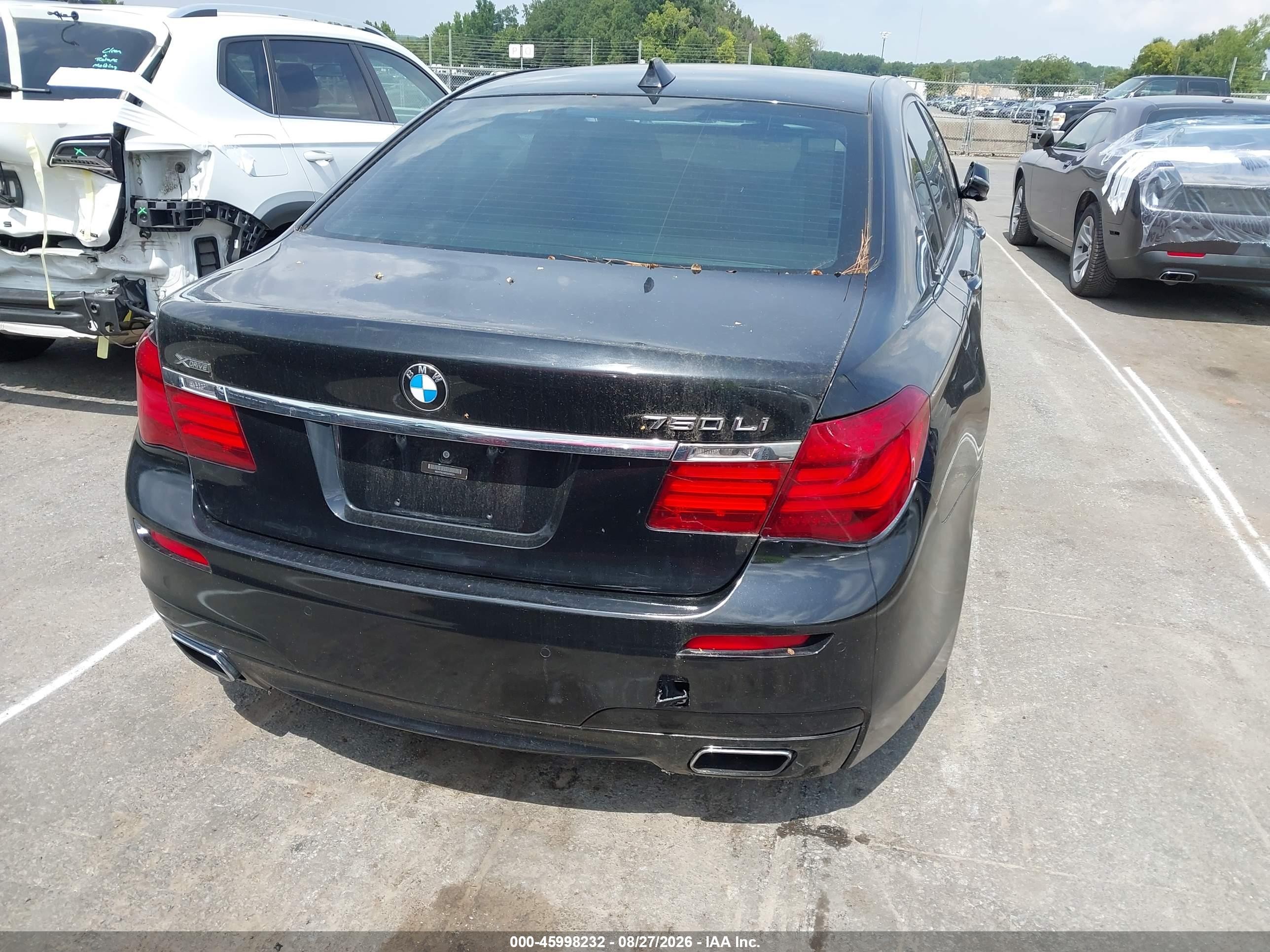 2013 Bmw 750li Xdrive Black vin: WBAYF8C58DDE59024