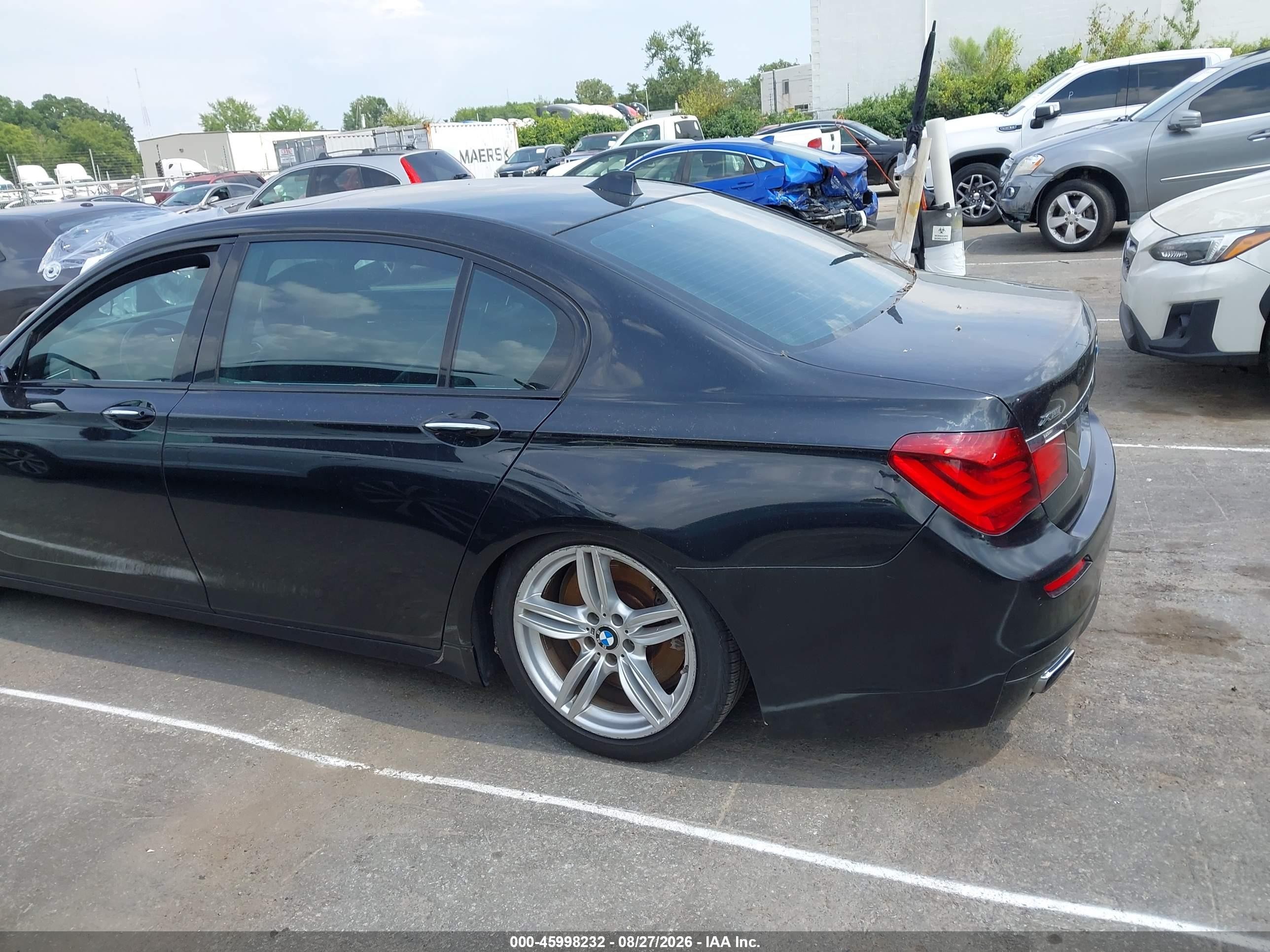 2013 Bmw 750li Xdrive Black vin: WBAYF8C58DDE59024