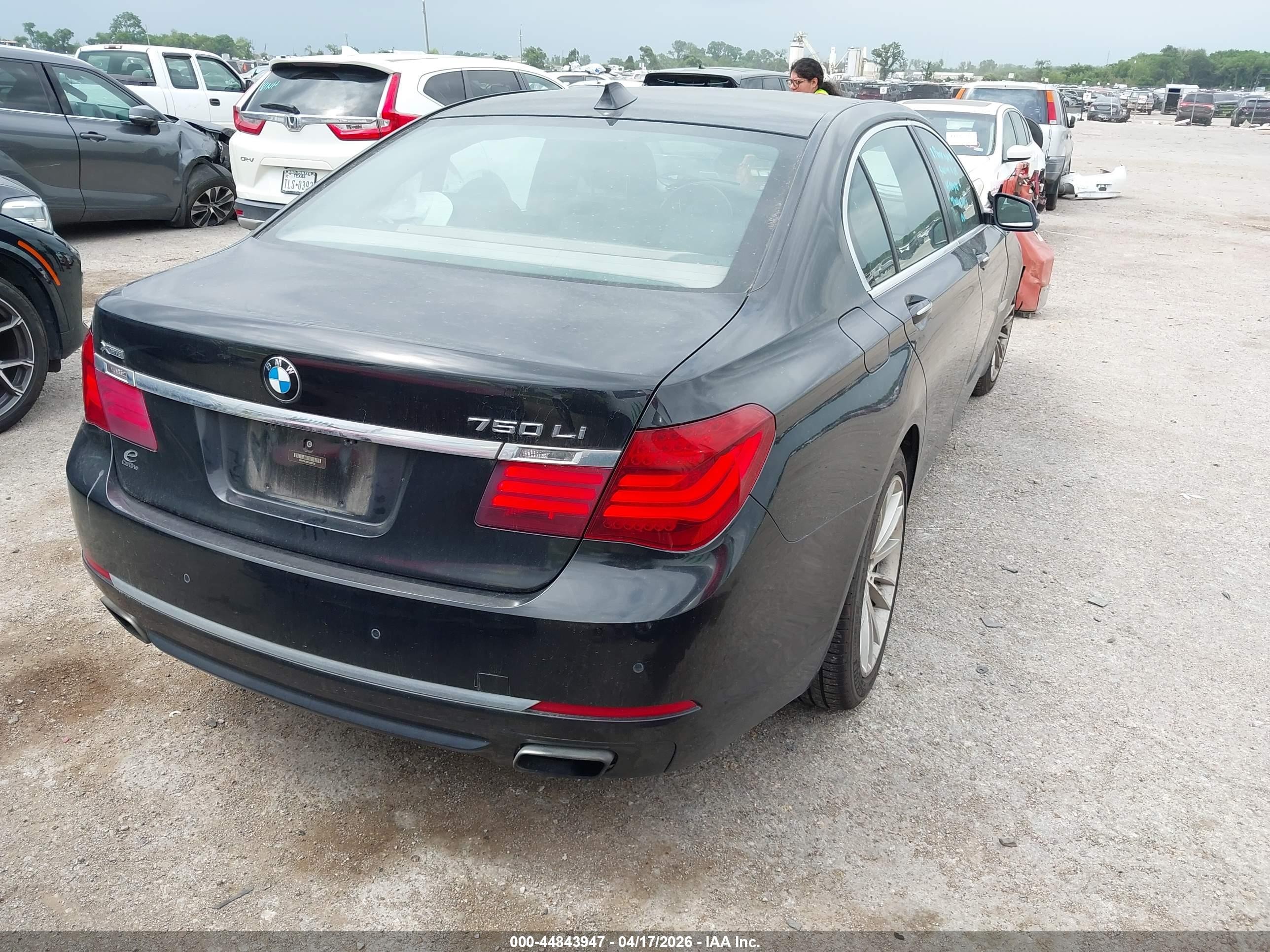2013 Bmw 750li Xdrive Black vin: WBAYF8C59DDE59128