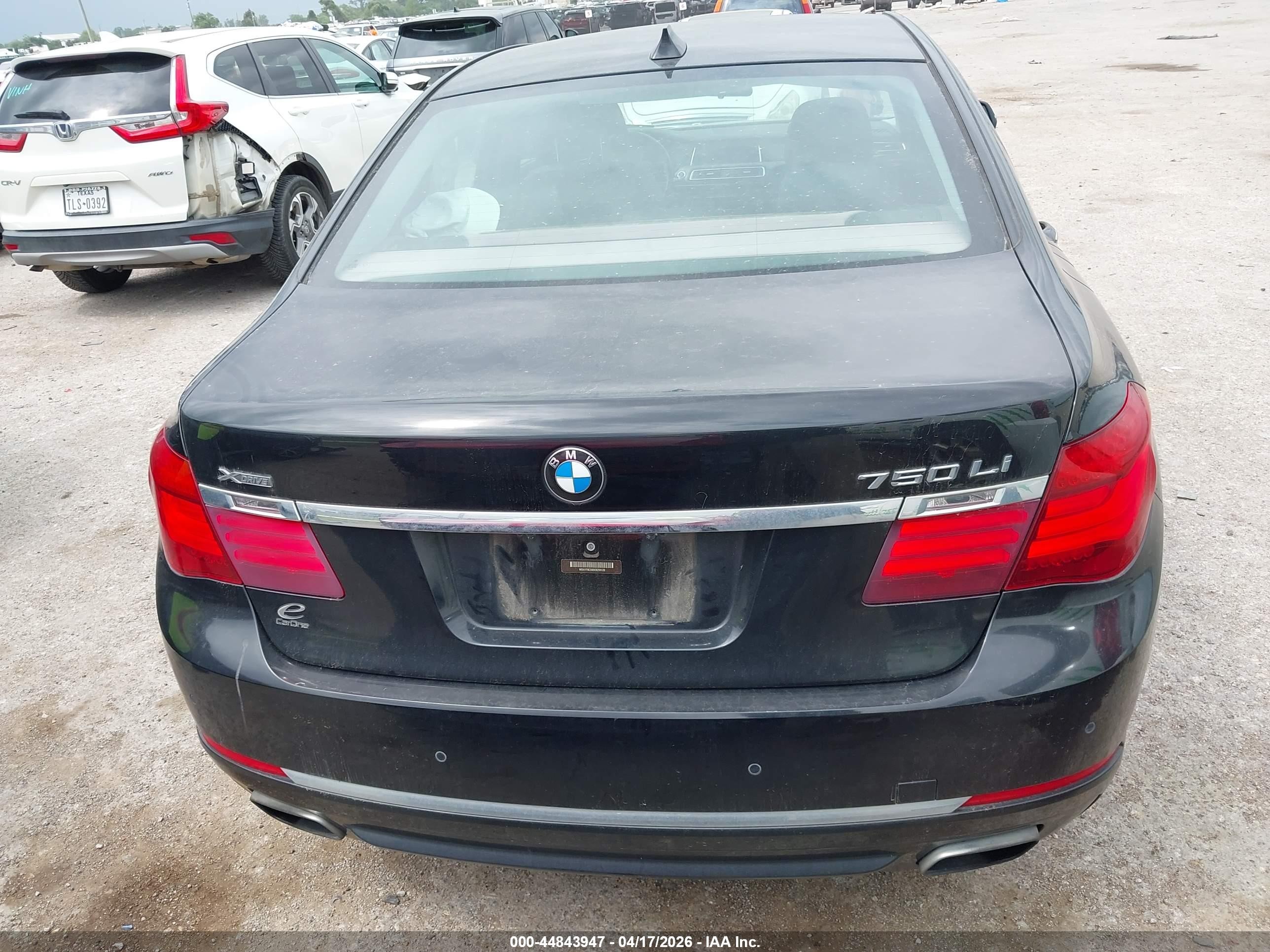 2013 Bmw 750li Xdrive Black vin: WBAYF8C59DDE59128