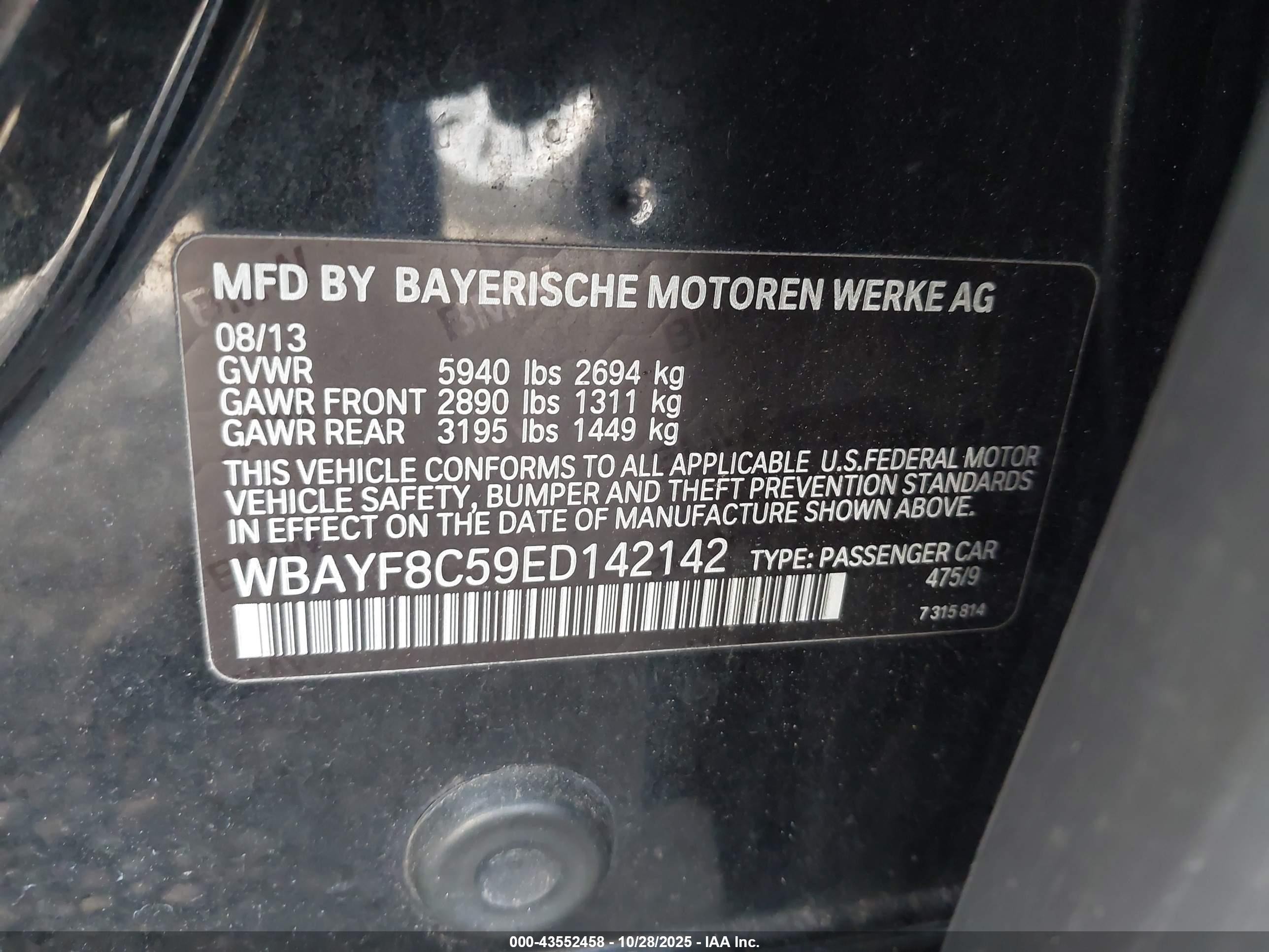 2014 Bmw Alpina B7 Xdrive Black vin: WBAYF8C59ED142142