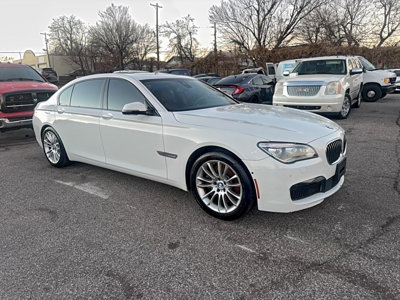 2015 Bmw 750 Lxi White vin: WBAYF8C59FD653920