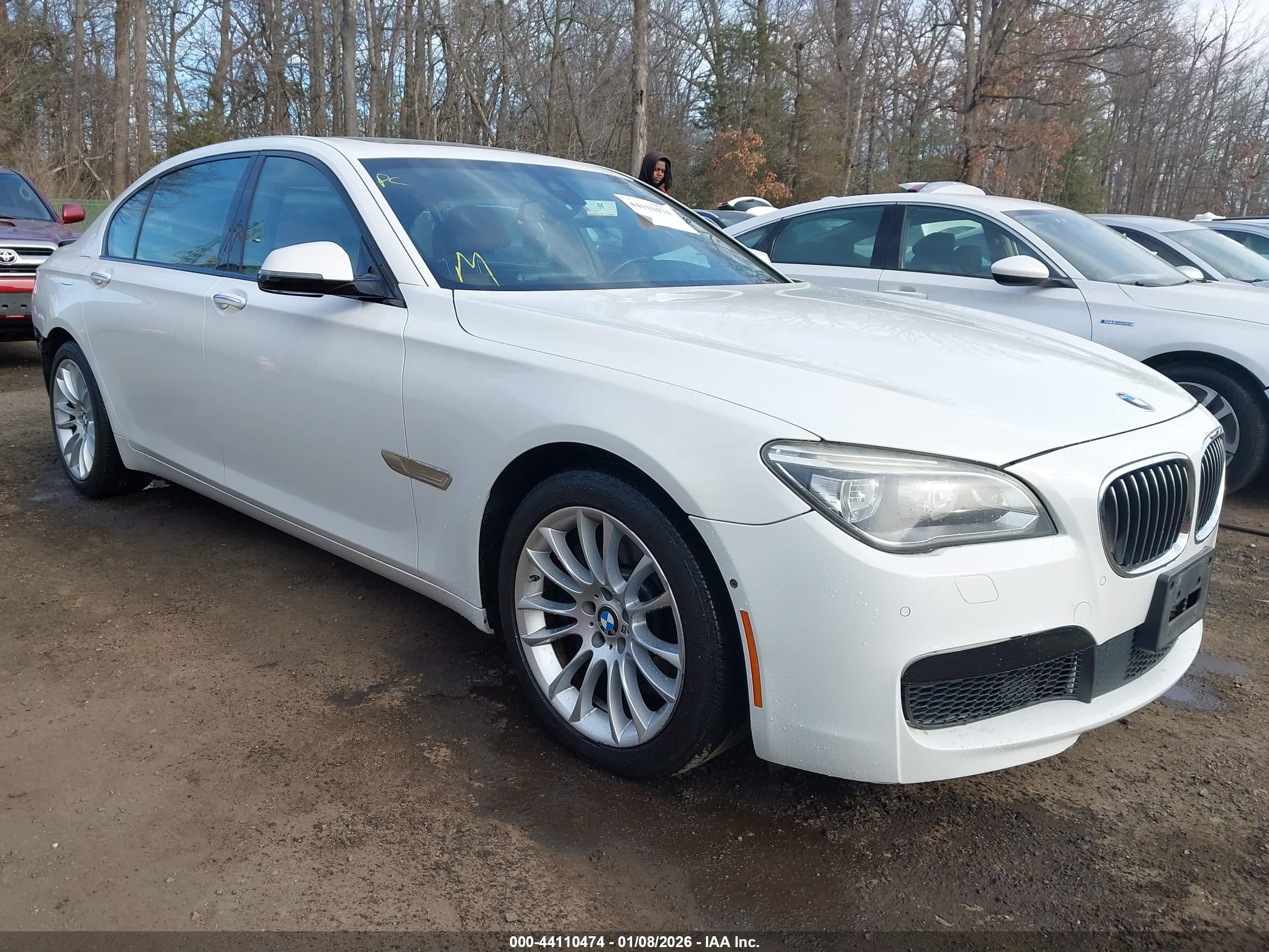 2015 Bmw 750li Xdrive White vin: WBAYF8C59FD655487