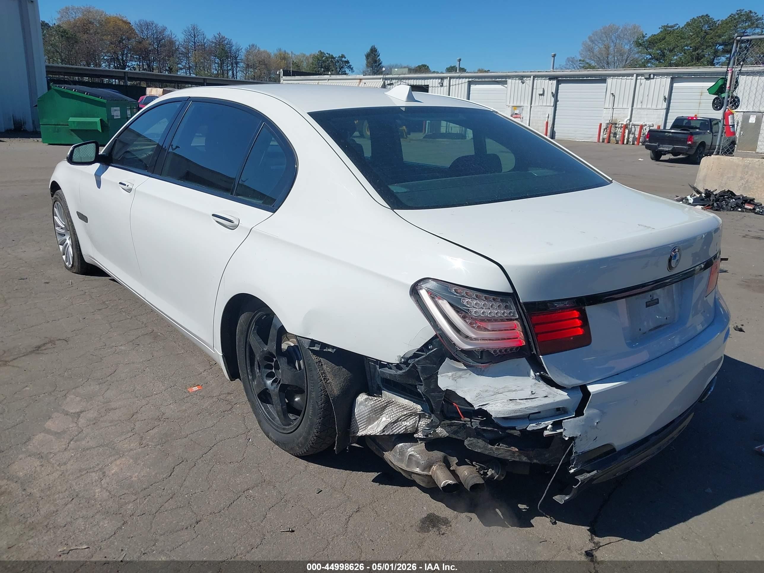 2013 Bmw 750li Xdrive White vin: WBAYF8C5XDD140060