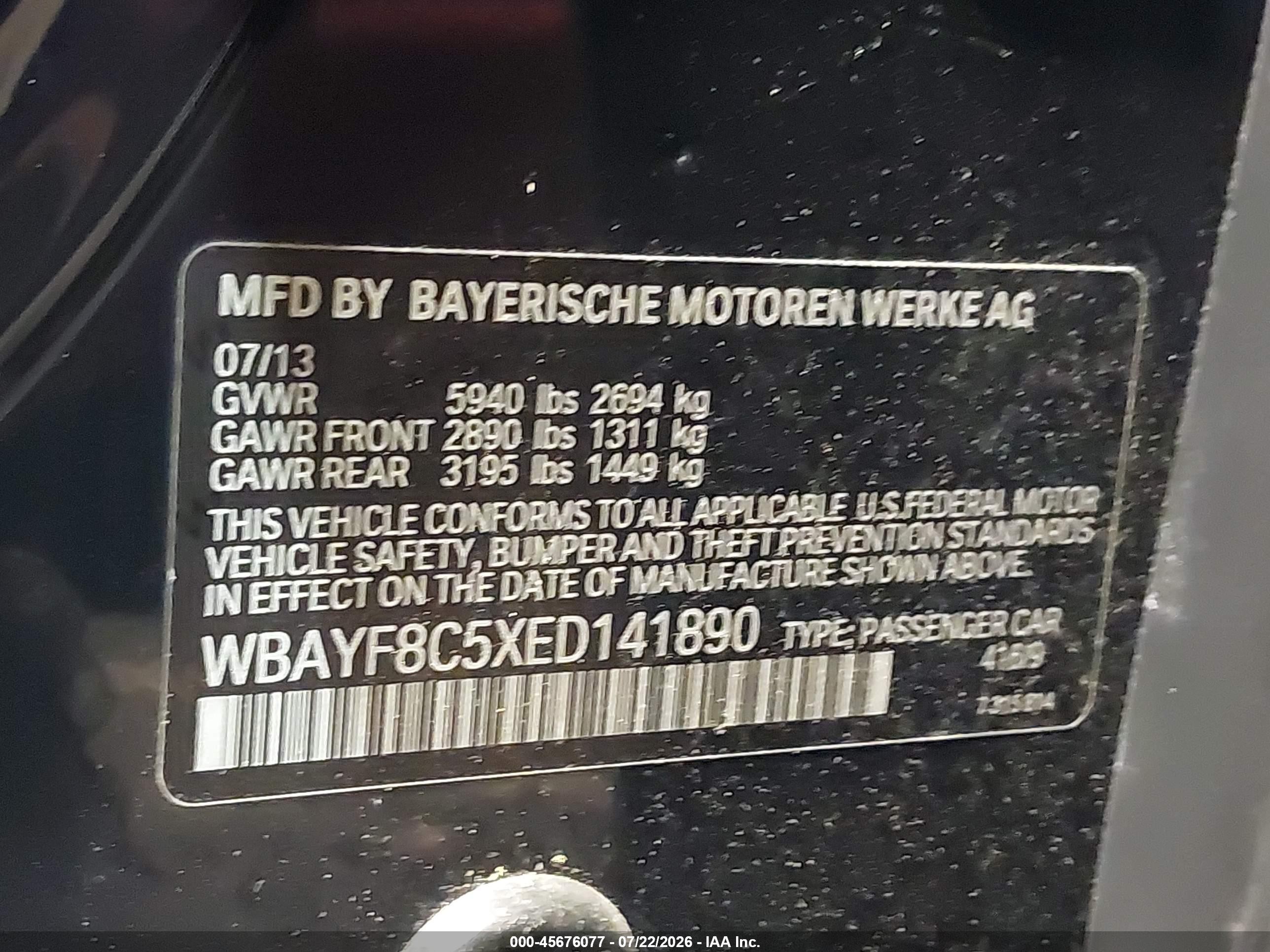 2014 Bmw Alpina B7 Xdrive Blue vin: WBAYF8C5XED141890