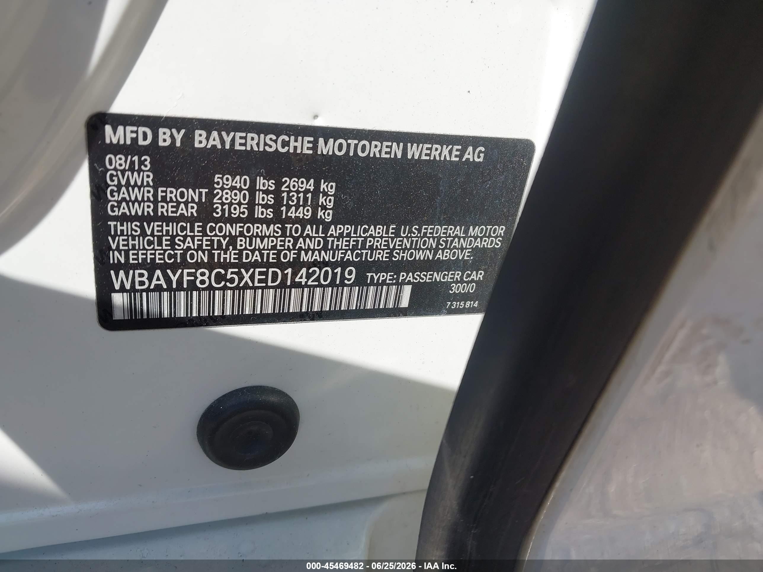 2014 Bmw Alpina B7 Xdrive White vin: WBAYF8C5XED142019