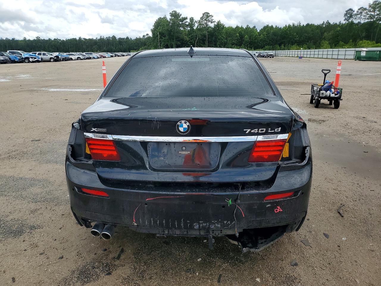 2015 Bmw 740 Ld Xdrive Black vin: WBAYG6C50FD383638