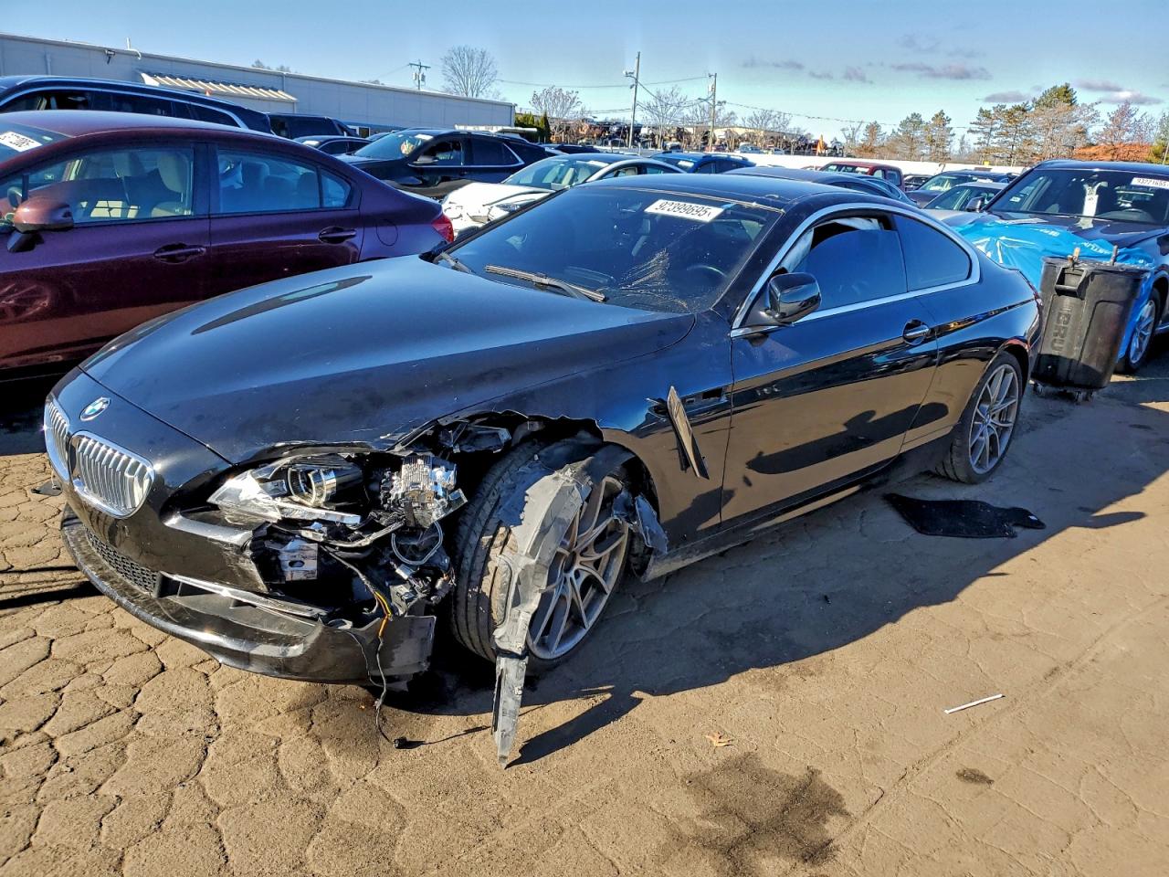 2013 Bmw 650 Xi Black vin: WBAYM1C50DDZ02664
