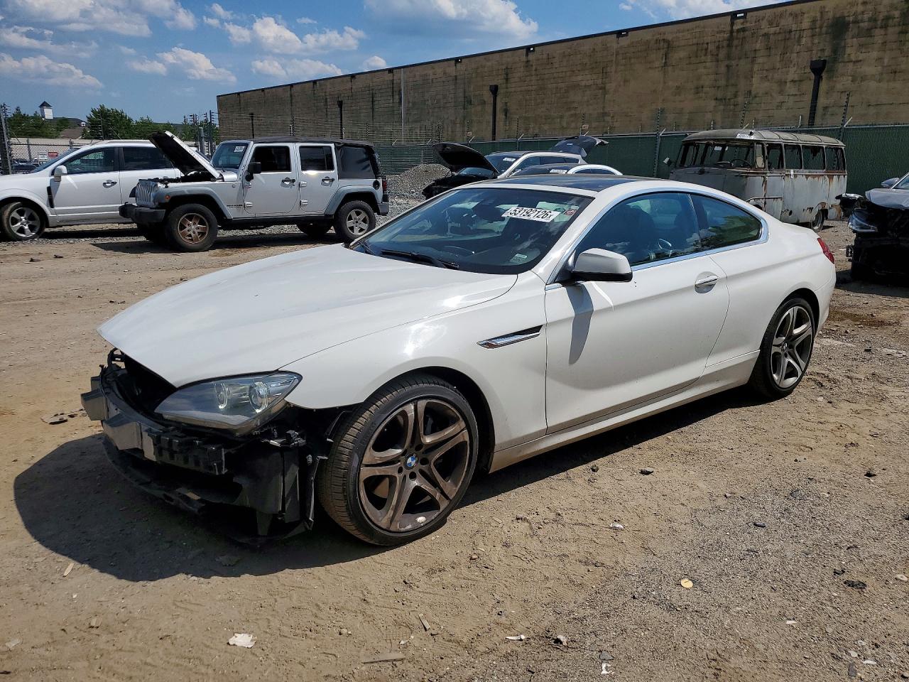 2013 Bmw 650 Xi White vin: WBAYM1C52DDZ02634