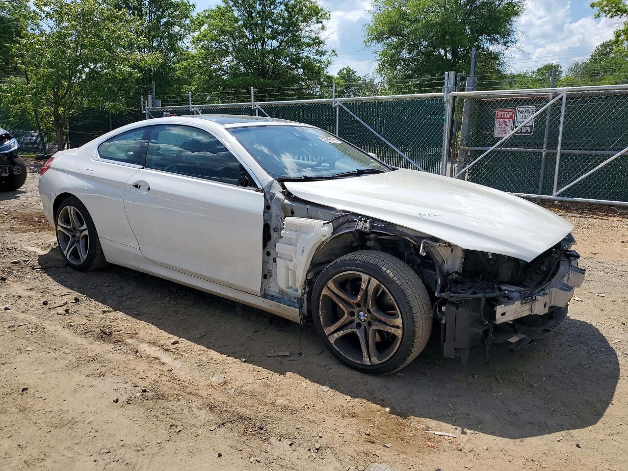 2013 Bmw 650 Xi White vin: WBAYM1C52DDZ02634