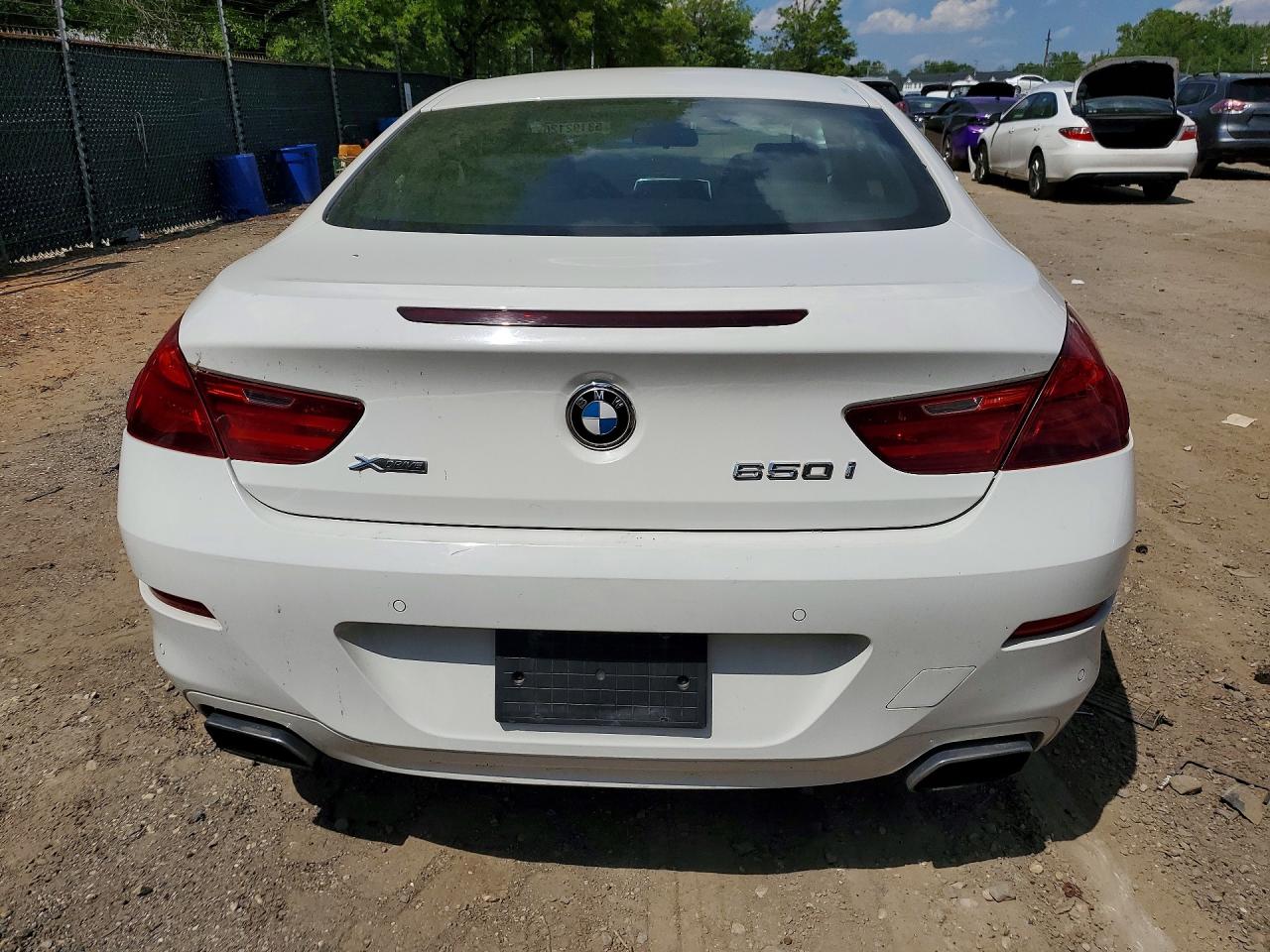 2013 Bmw 650 Xi White vin: WBAYM1C52DDZ02634