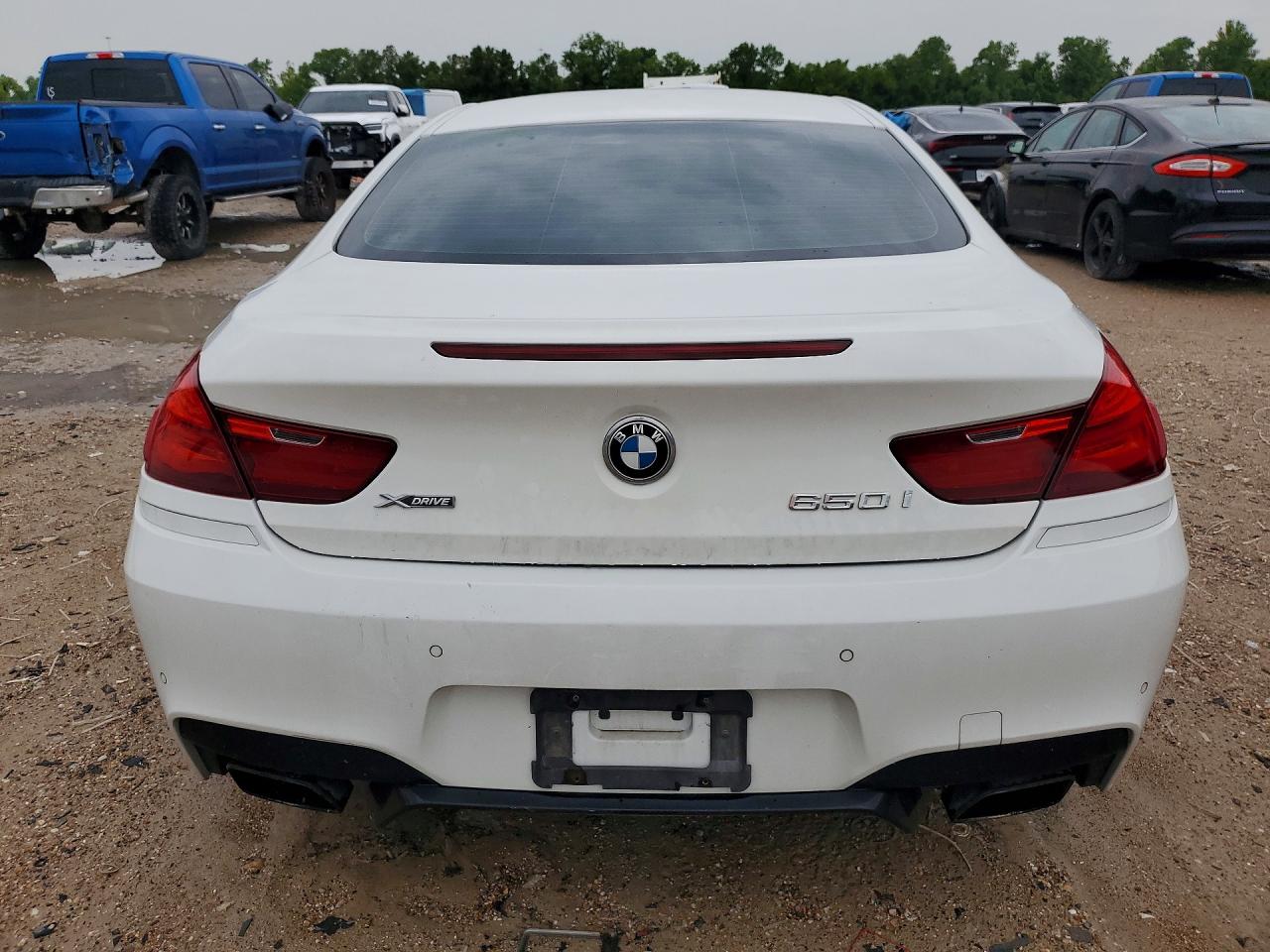 2013 Bmw 650 Xi White vin: WBAYM1C55DDZ02398