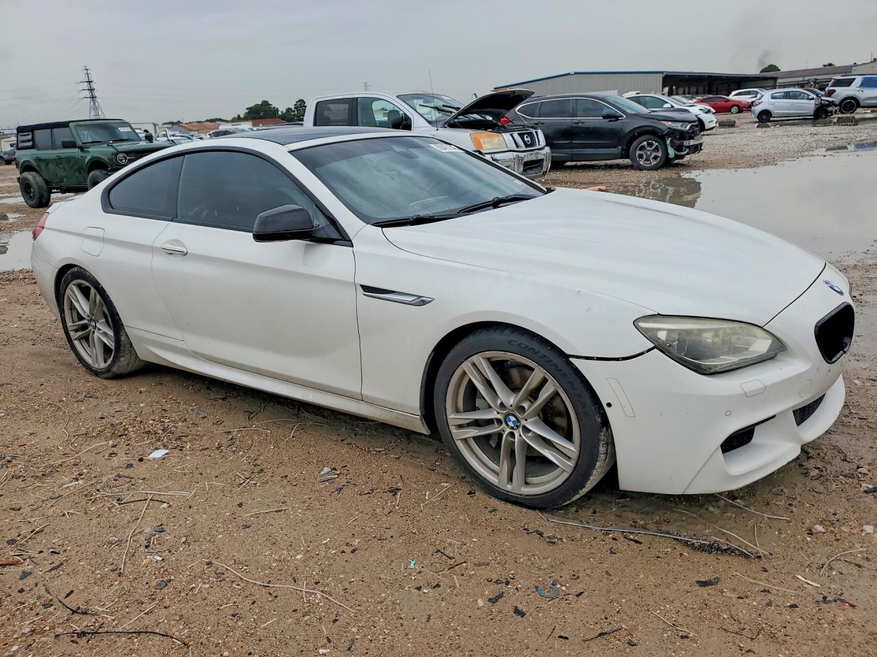 2013 Bmw 650 Xi White vin: WBAYM1C55DDZ02398