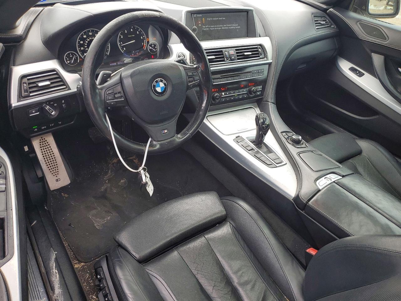 2013 Bmw 650 Xi White vin: WBAYM1C55DDZ02398
