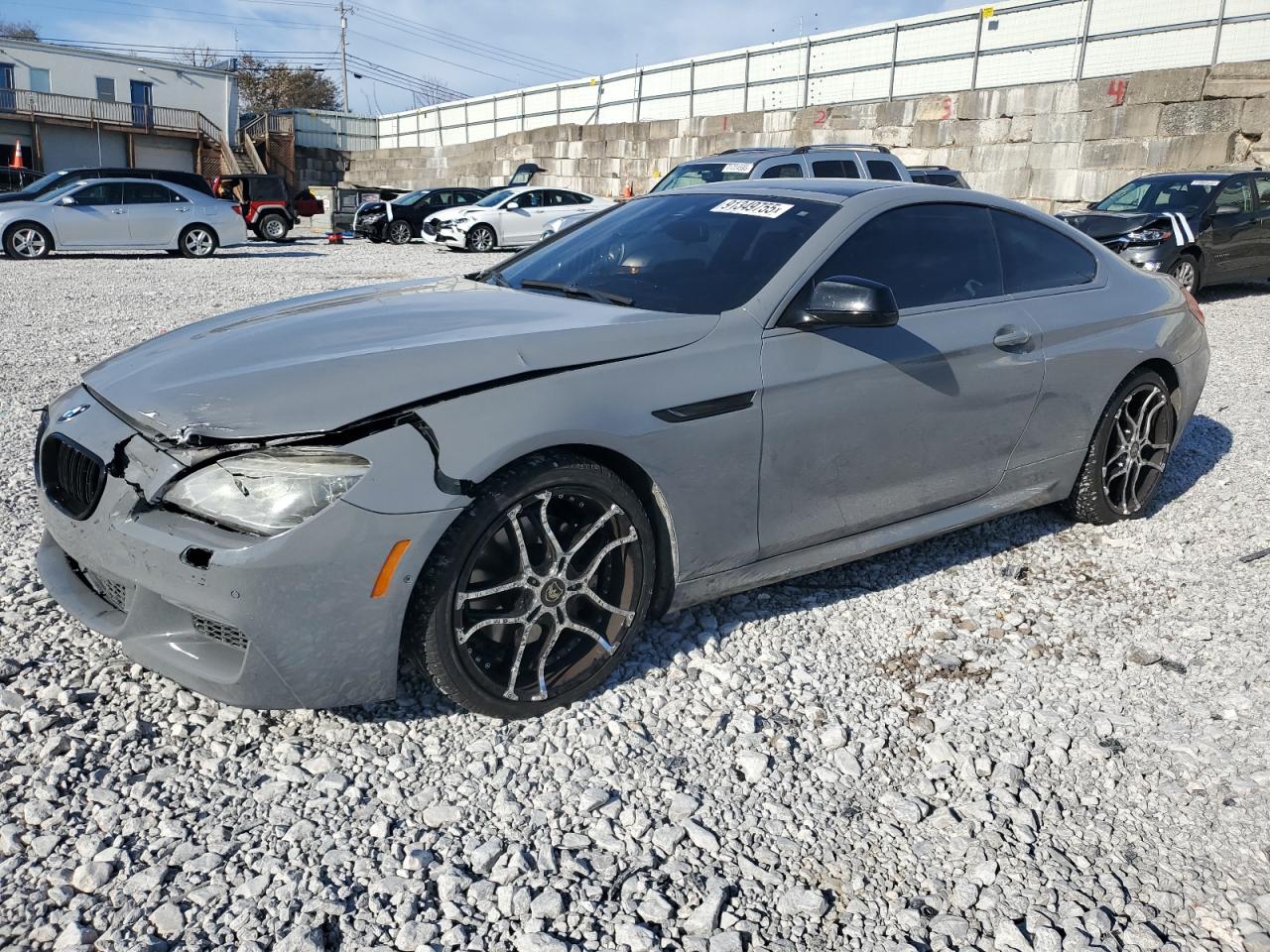 2014 Bmw 650 Xi Gray vin: WBAYM1C55ED325020