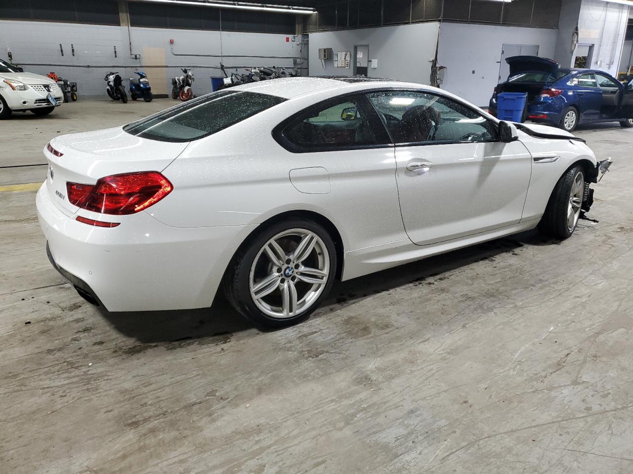2013 Bmw 650 Xi White vin: WBAYM1C58DDZ02671