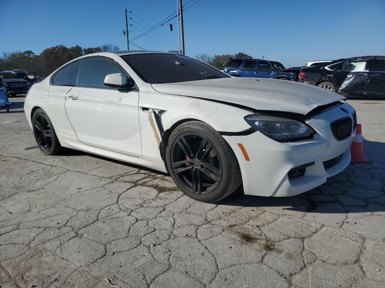 2015 Bmw 650 Xi White vin: WBAYM1C59FD325250