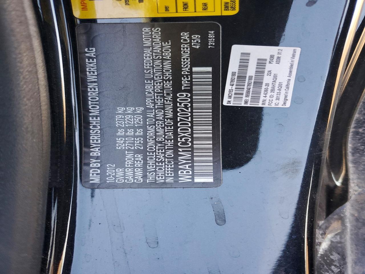 2013 Bmw 650 Xi Black vin: WBAYM1C5XDDZ02509