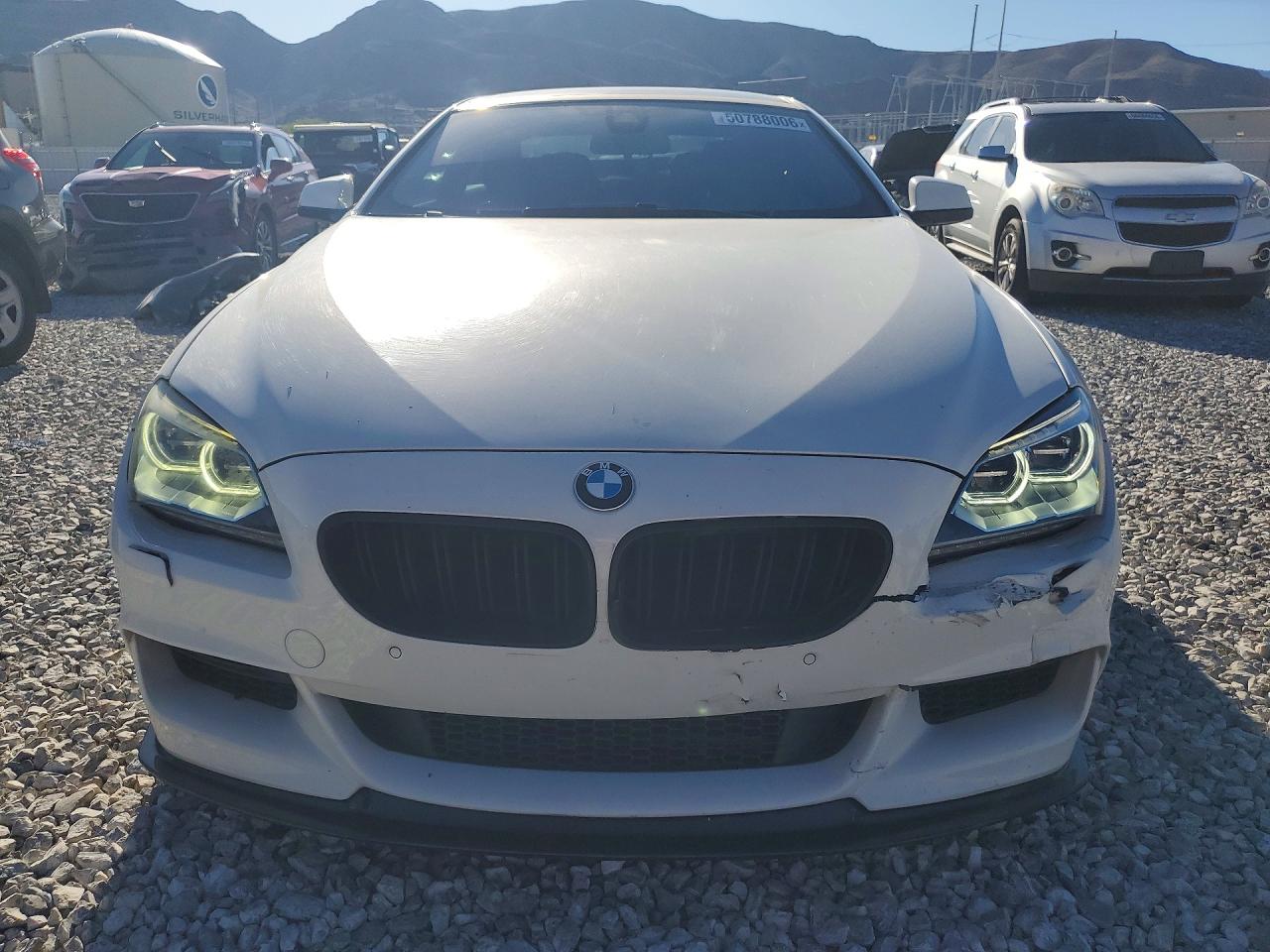 2014 Bmw 650 I White vin: WBAYM9C50ED248135