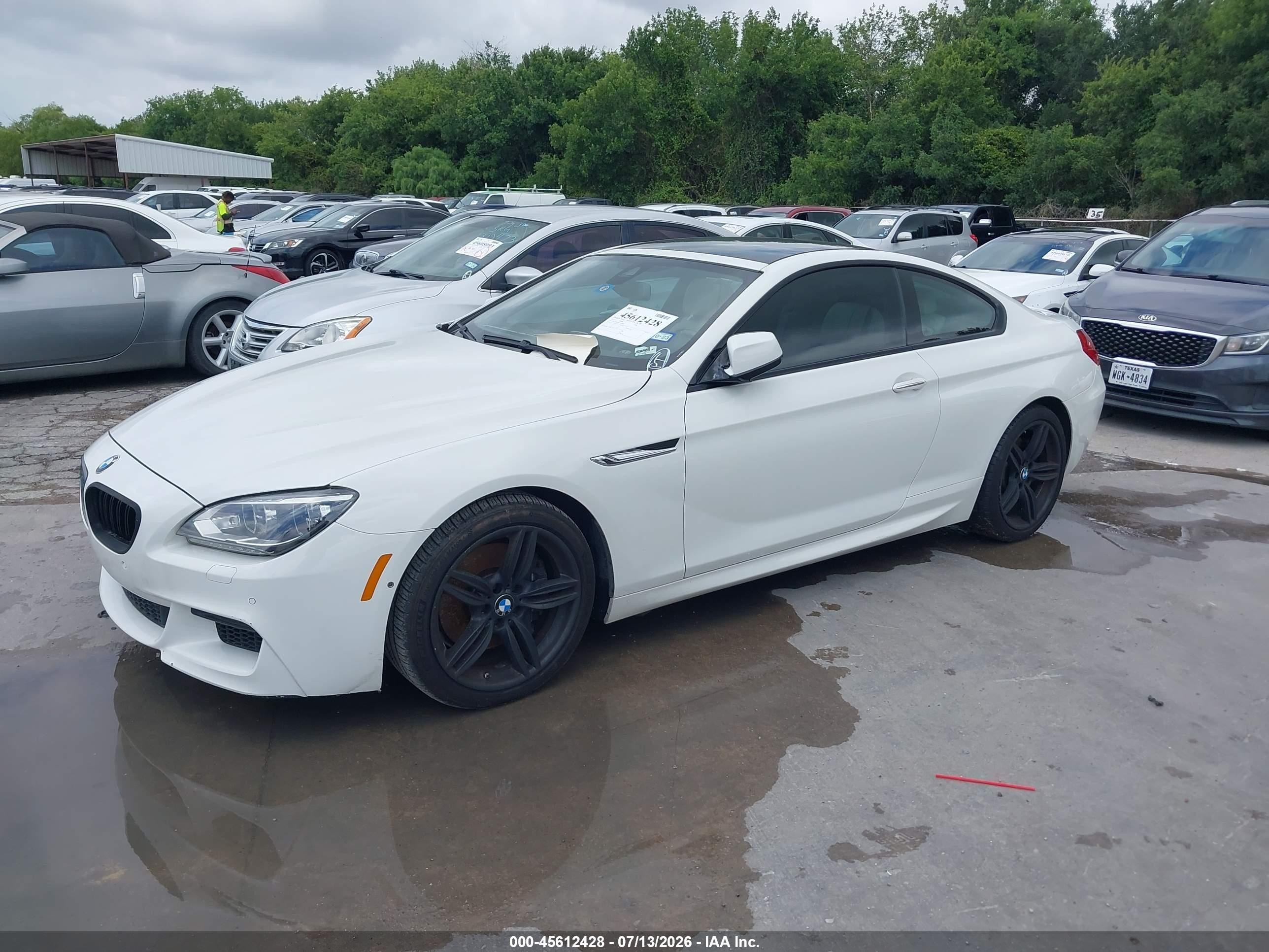 2013 Bmw 650i   White vin: WBAYM9C53DDW20288