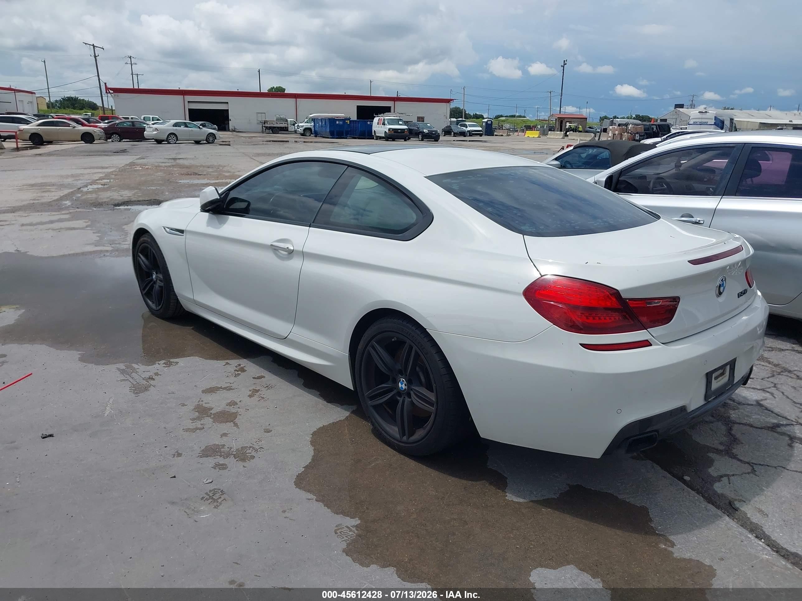 2013 Bmw 650i   White vin: WBAYM9C53DDW20288