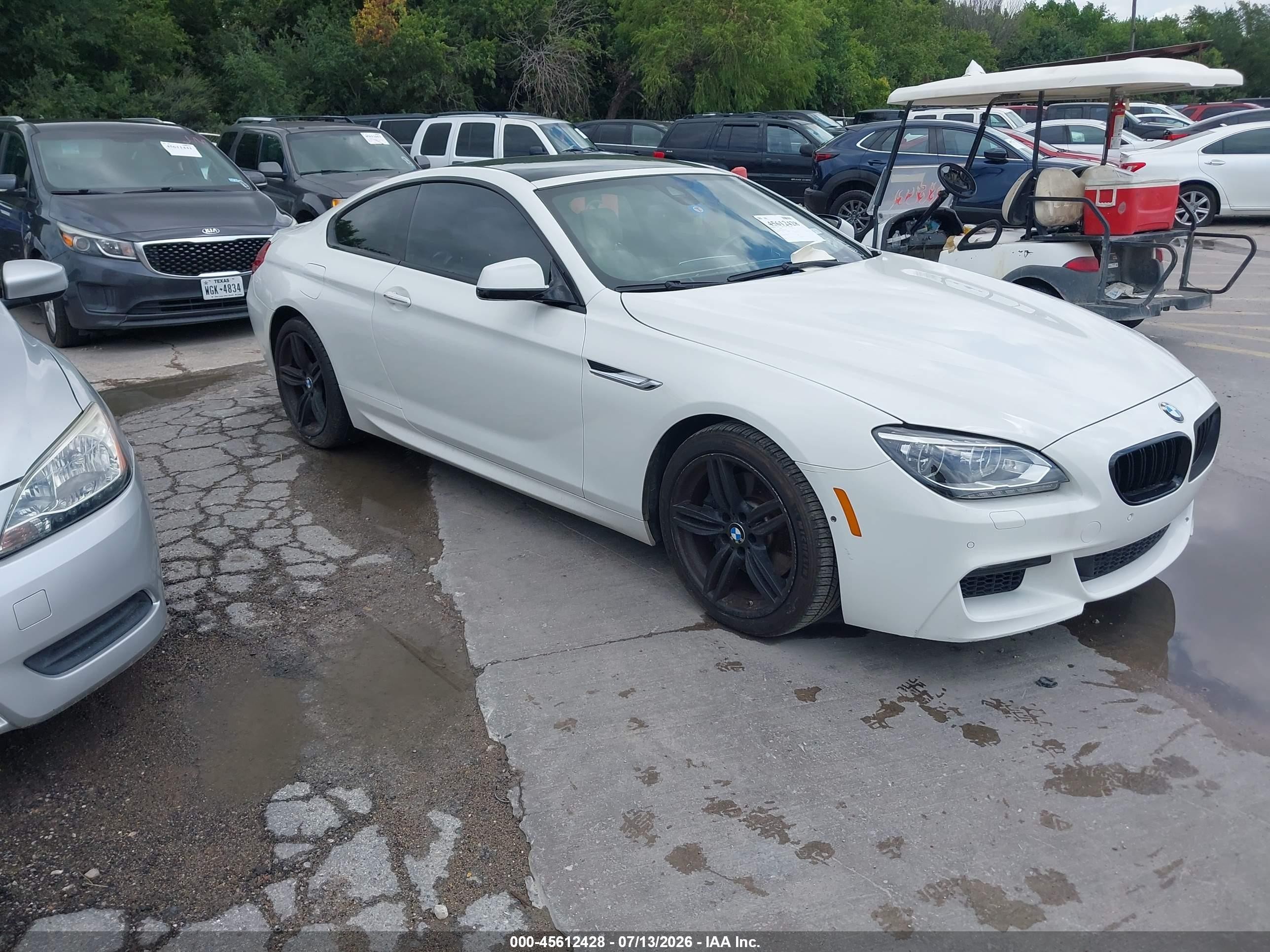 2013 Bmw 650i   White vin: WBAYM9C53DDW20288