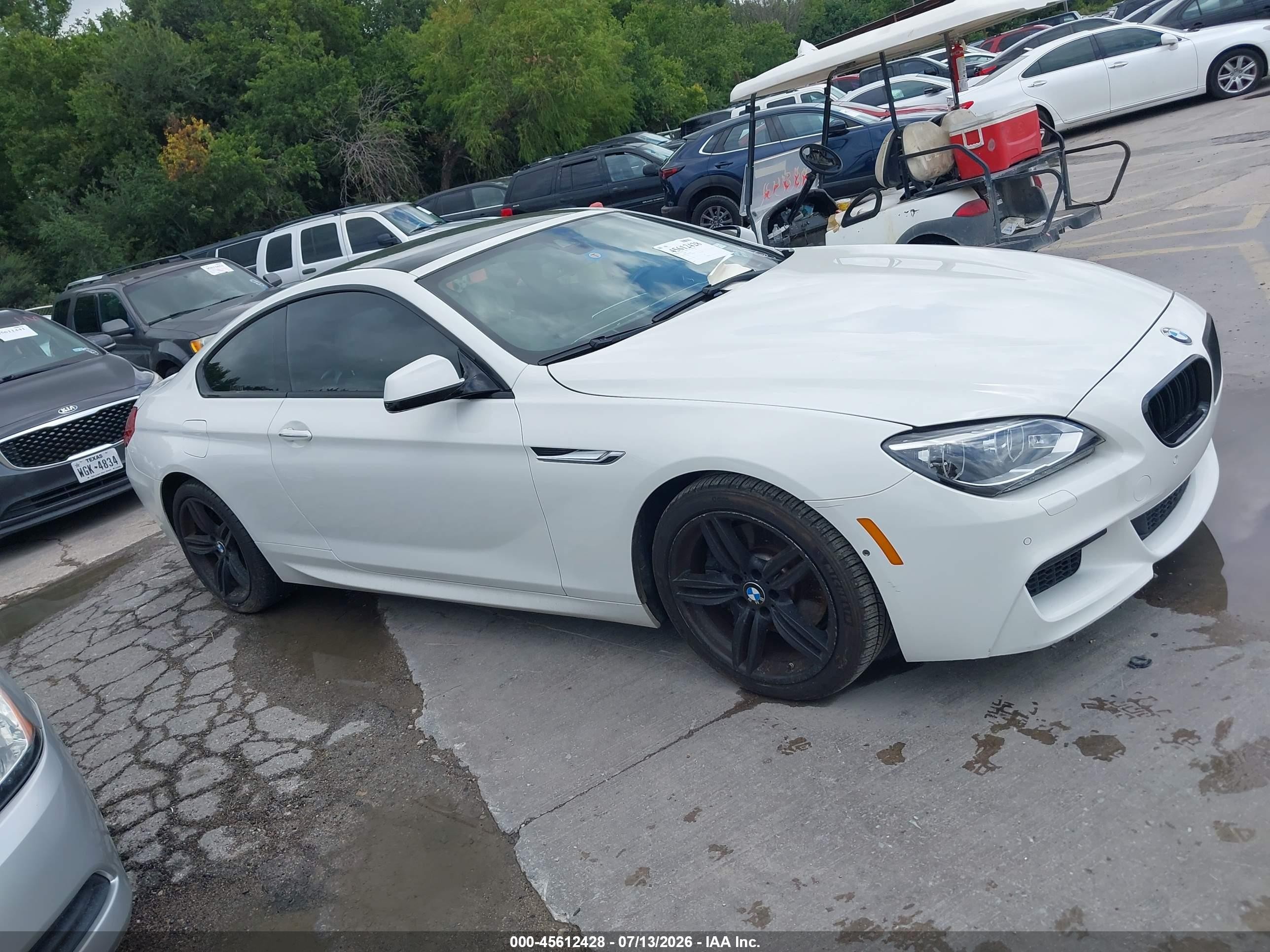 2013 Bmw 650i   White vin: WBAYM9C53DDW20288