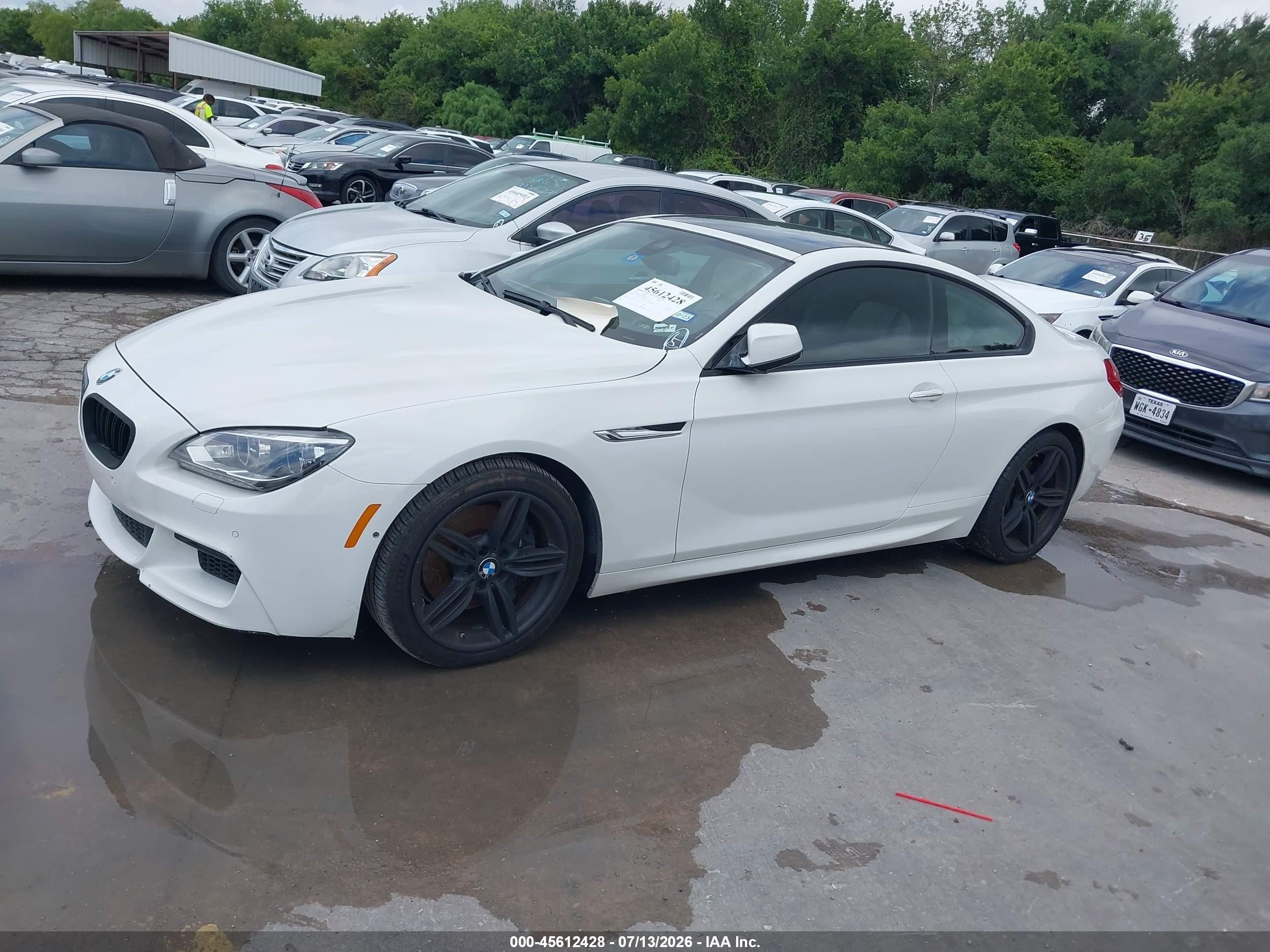 2013 Bmw 650i   White vin: WBAYM9C53DDW20288