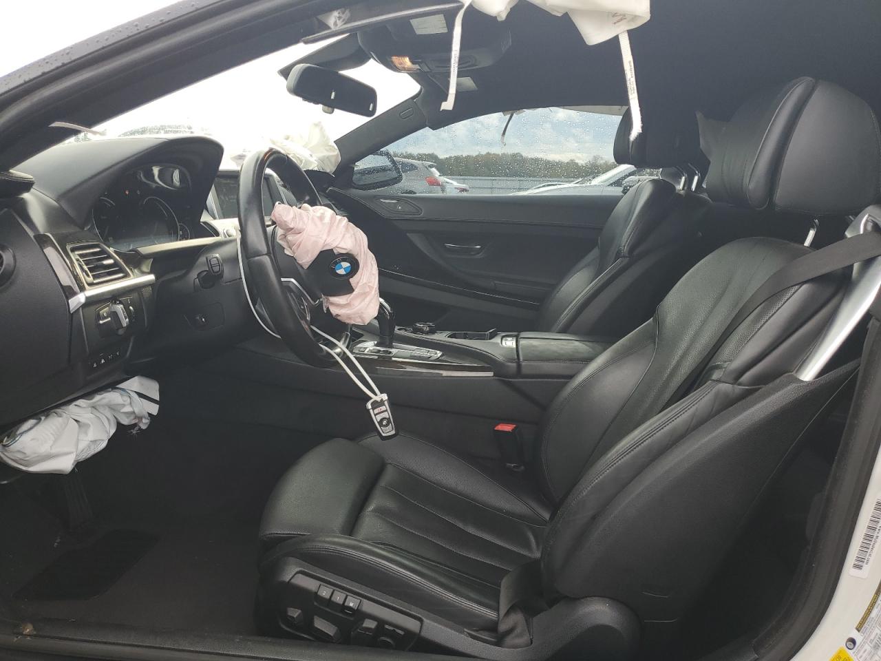 2015 Bmw 650 I White vin: WBAYM9C56FD248366
