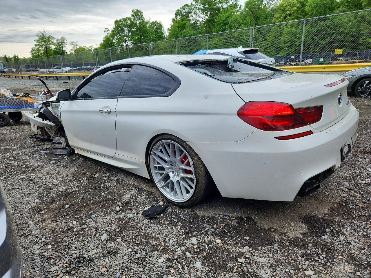 2014 Bmw 640 I White vin: WBAYM9C58ED248075