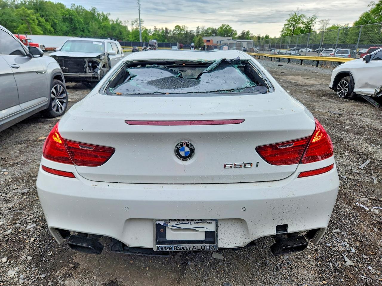 2014 Bmw 640 I White vin: WBAYM9C58ED248075