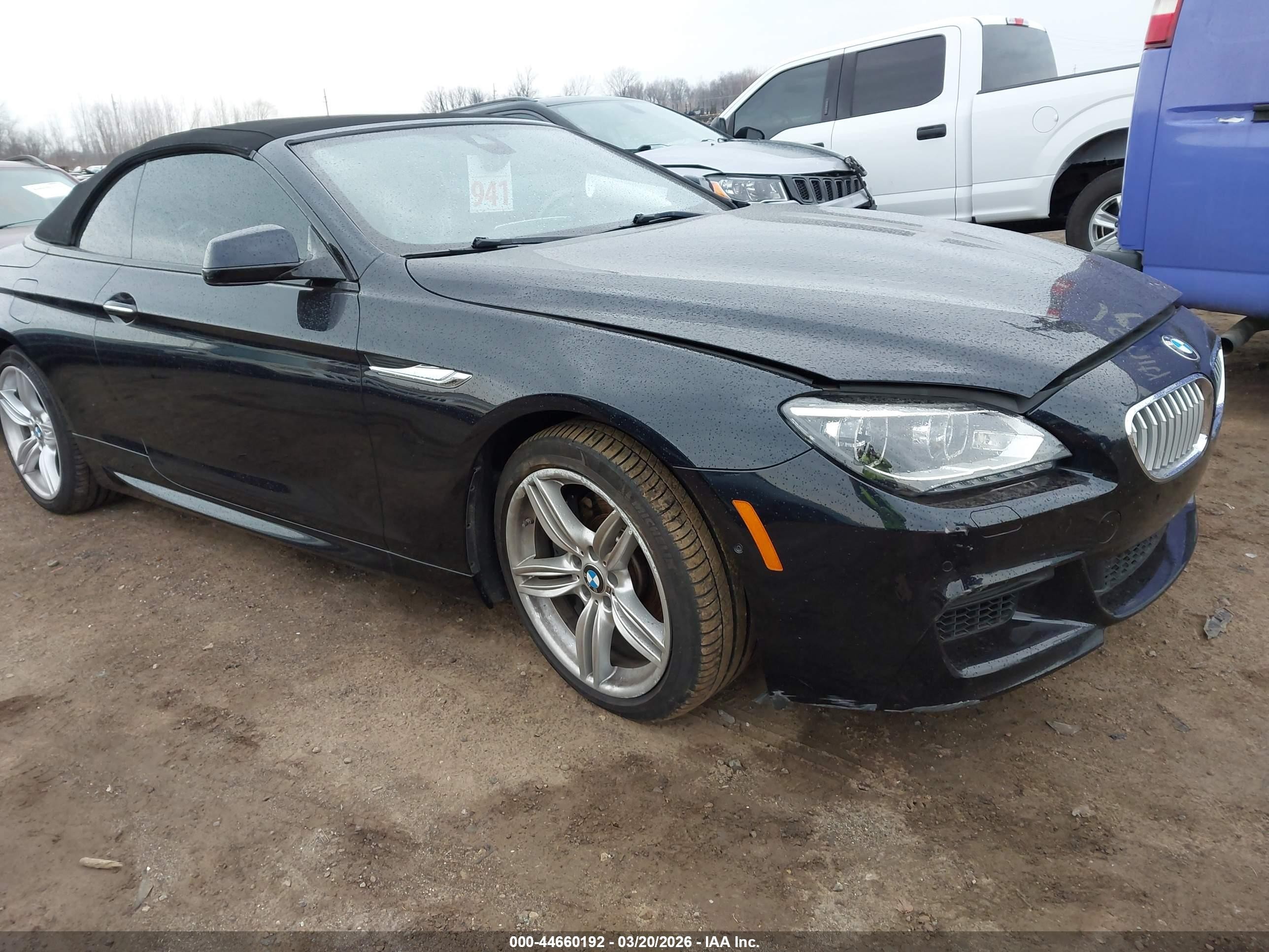 2014 Bmw 650i Xdrive Black vin: WBAYP1C50ED216665