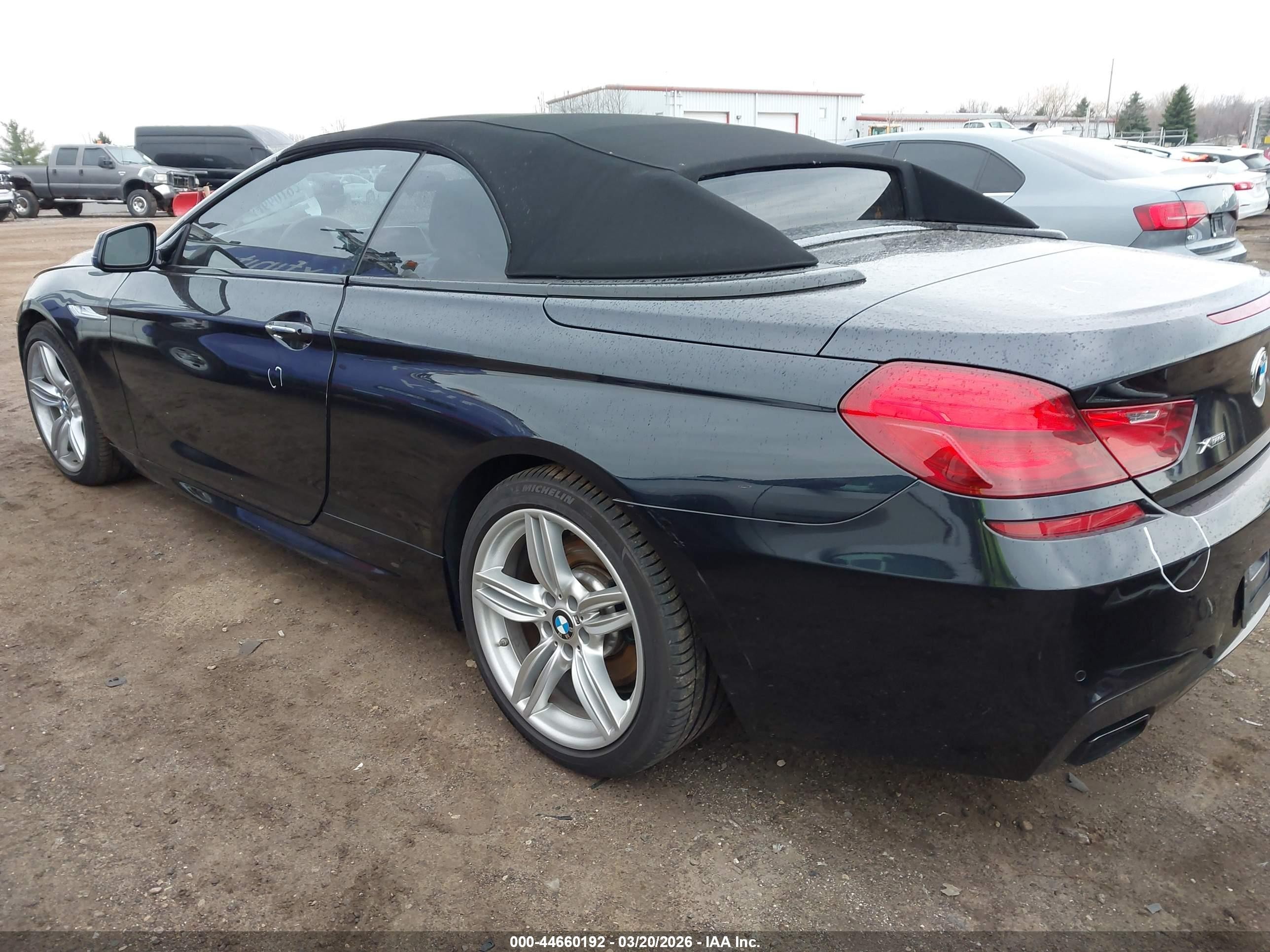 2014 Bmw 650i Xdrive Black vin: WBAYP1C50ED216665
